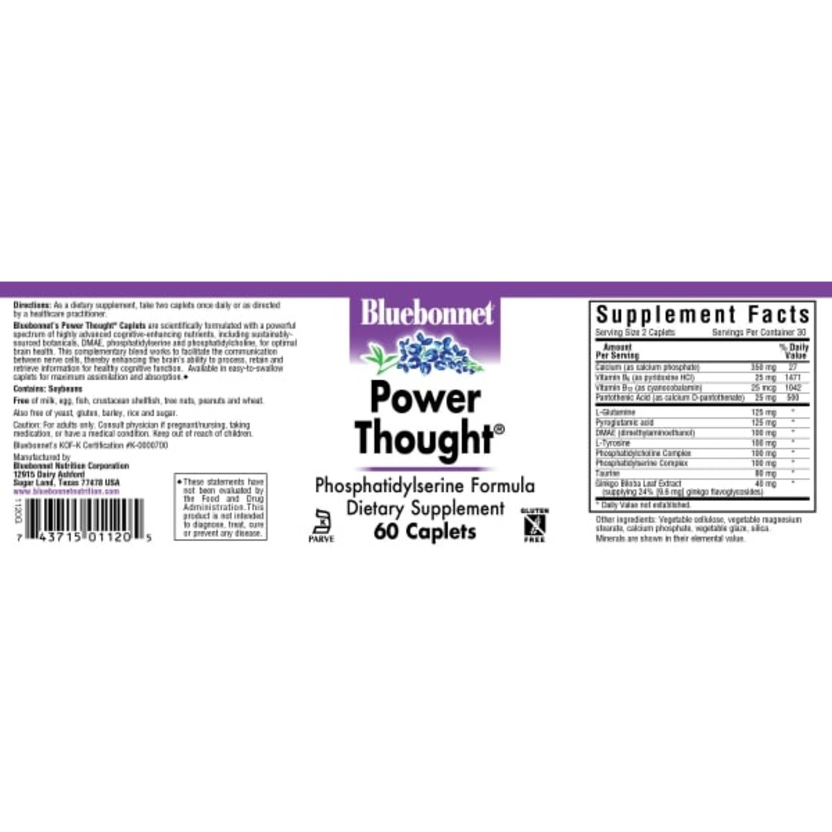 Bluebonnet Bluebonnet - Power Thought - 60 Capsules