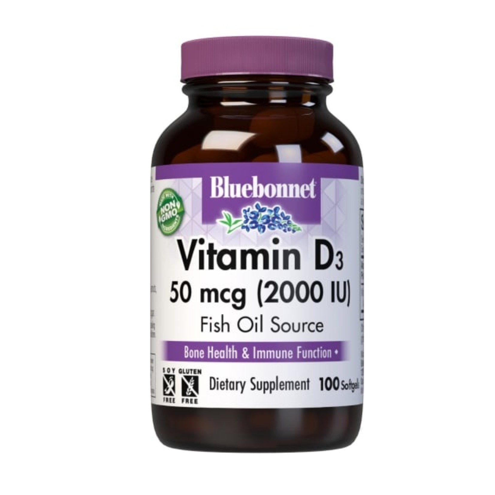 Bluebonnet Bluebonnet - Vitamin D3 2000 IU Fish Oil - 100 Softgels