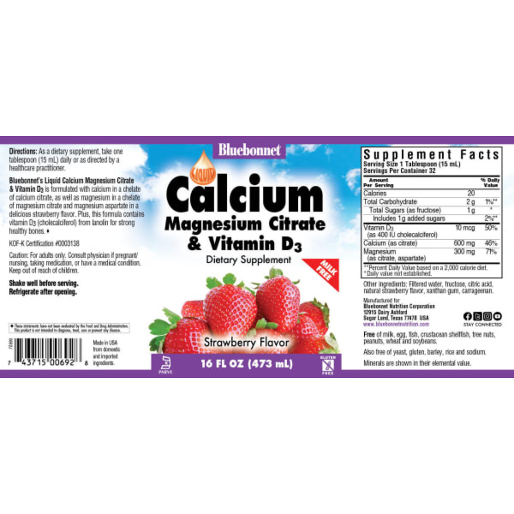 Bluebonnet Bluebonnet - Cal Mag Citrus Strawberry - 16 oz