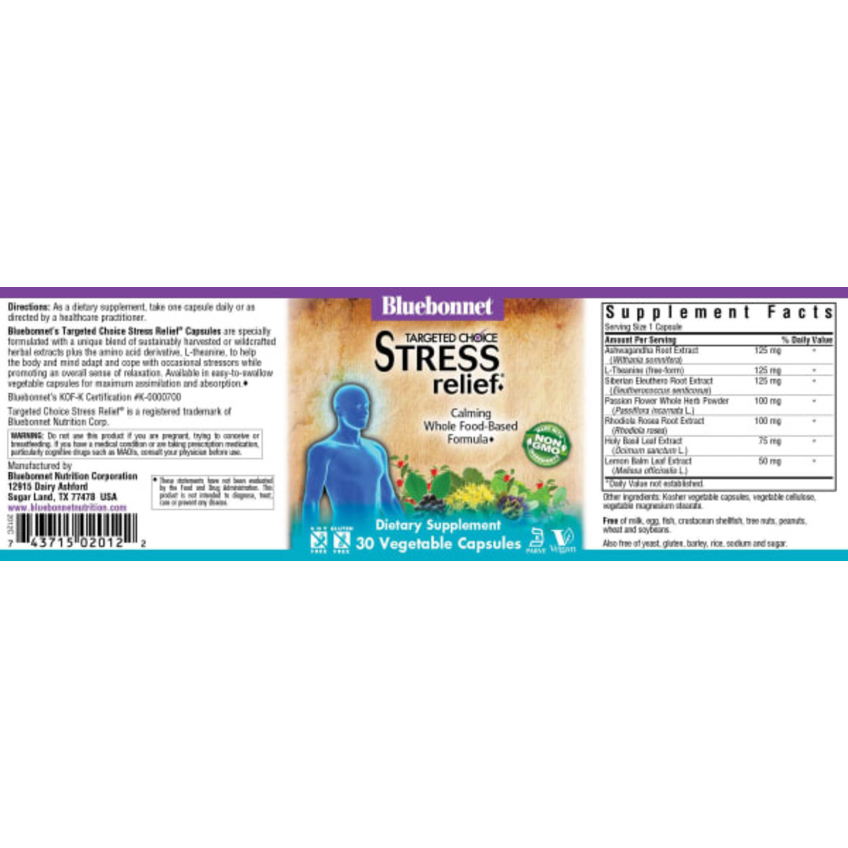 Bluebonnet Bluebonnet - Stress Relief - 30 Veg Capsules