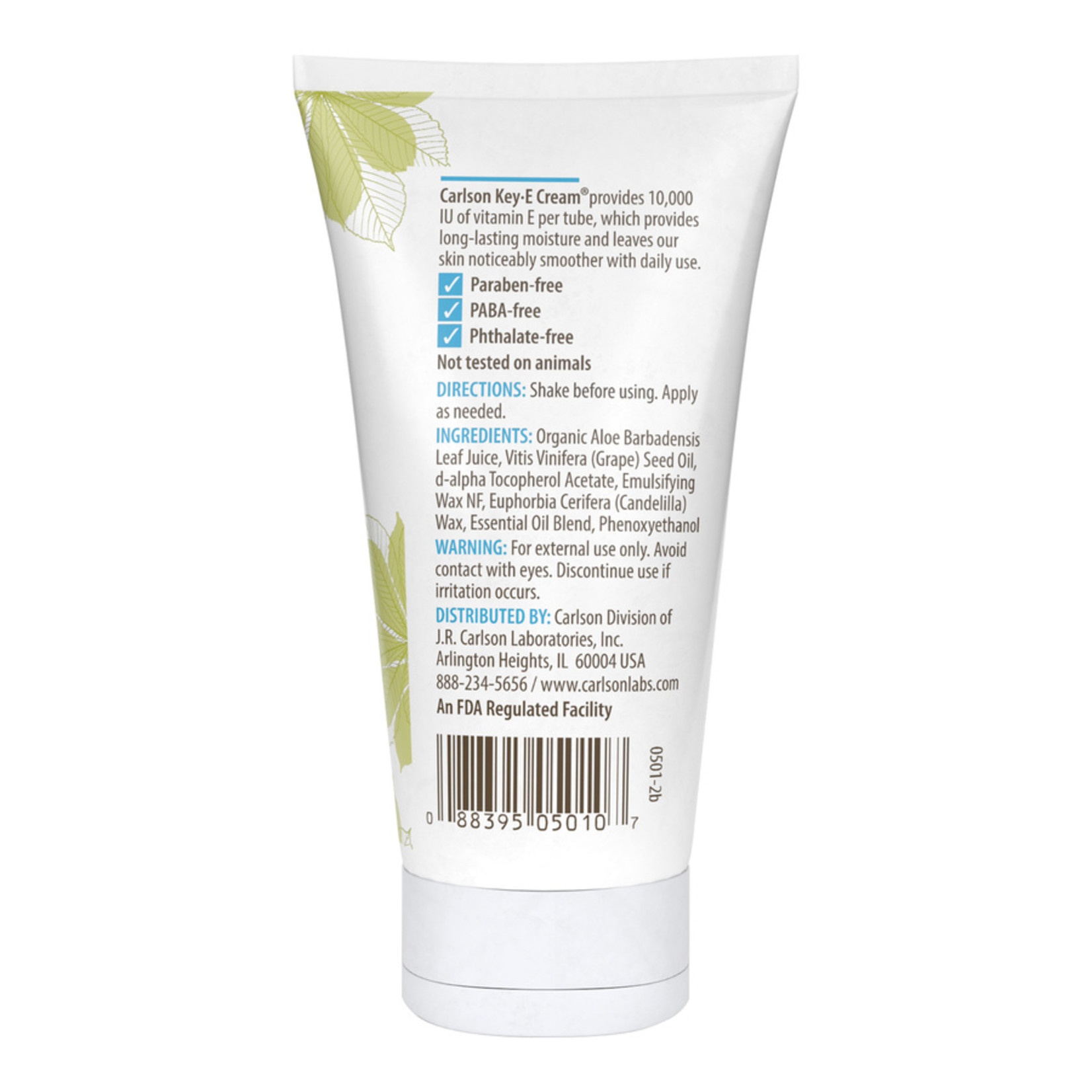 Carlson Carlson - Key E Vitamin E Plus Aloe Hand Cream - 2 oz