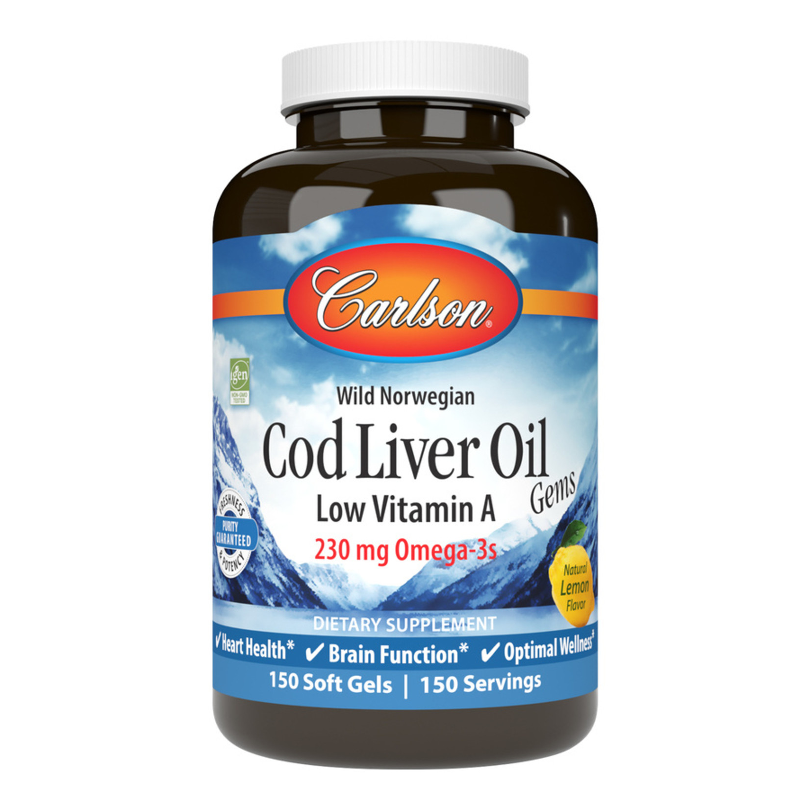 Carlson Carlson - Cod Liver Oil Gems  Low Vit A - 150 Softgels