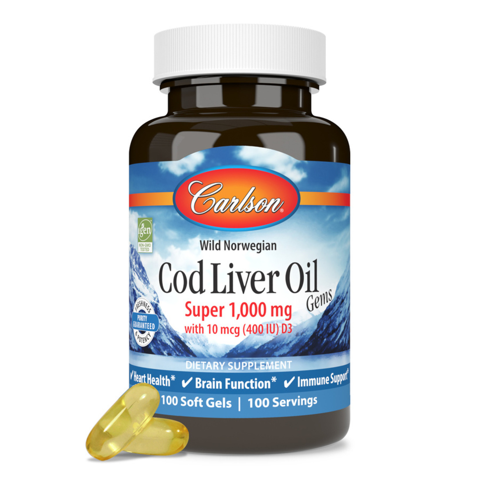 Carlson Carlson - Cod Liver Oil Gems Super 1000 - 100 Softgels