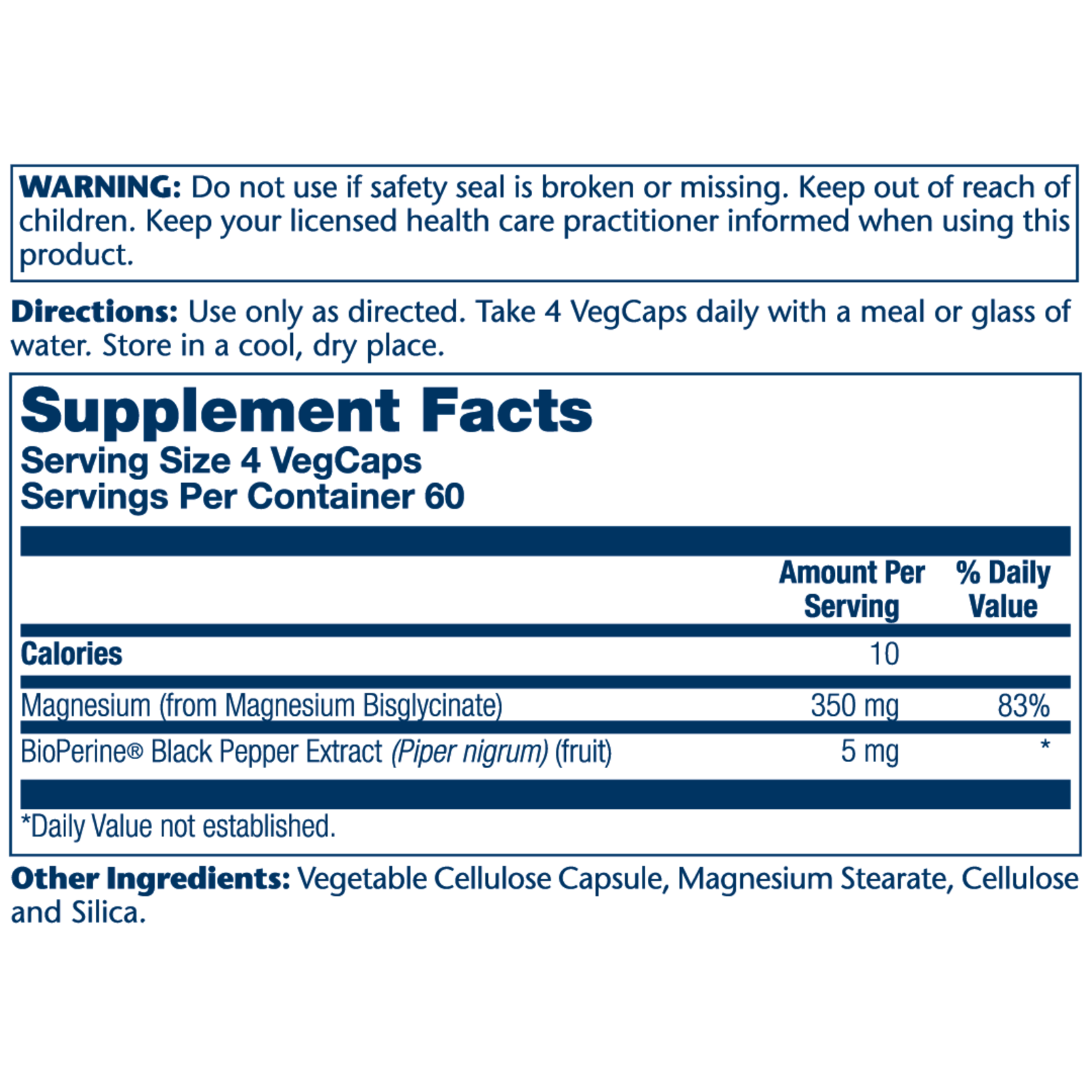 Solaray Solaray - Magnesium Glycinate 350 mg - 120 Veg Capsules
