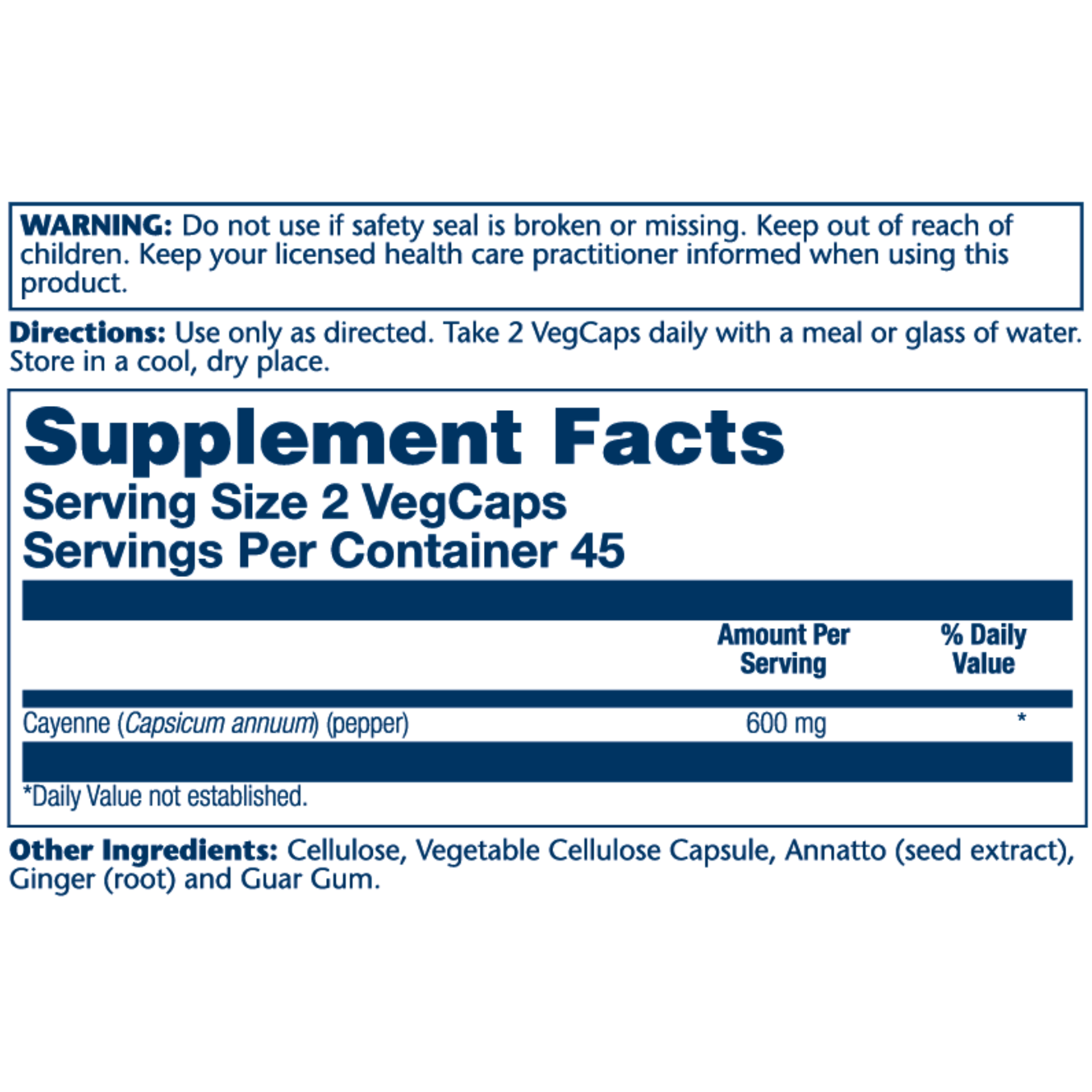 Solaray Solaray - Cool Cayenne  100,000 - 90 ct