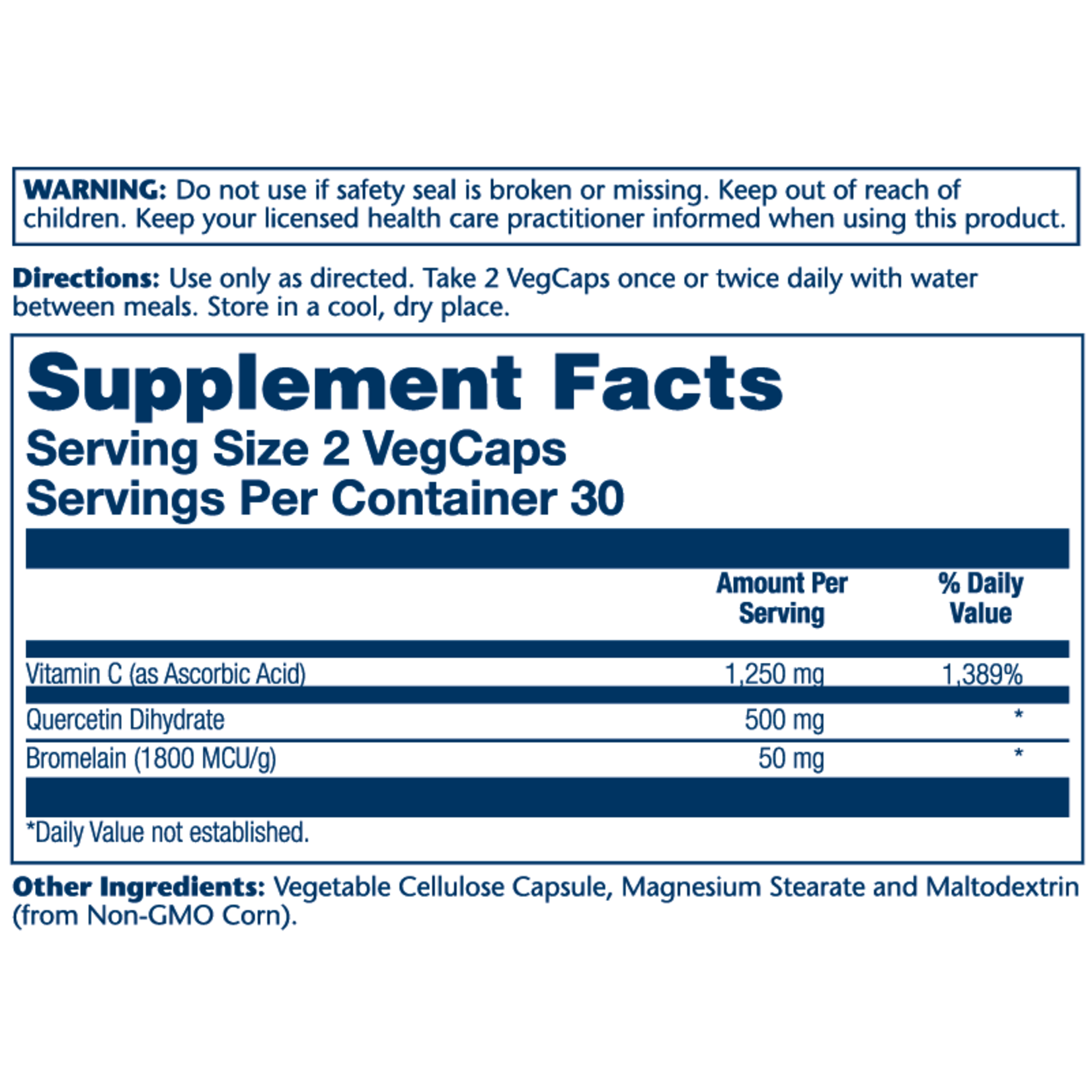 Solaray Solaray - Quercetin w Bromelain & C (QBC Plex) - 60 Veg Capsules