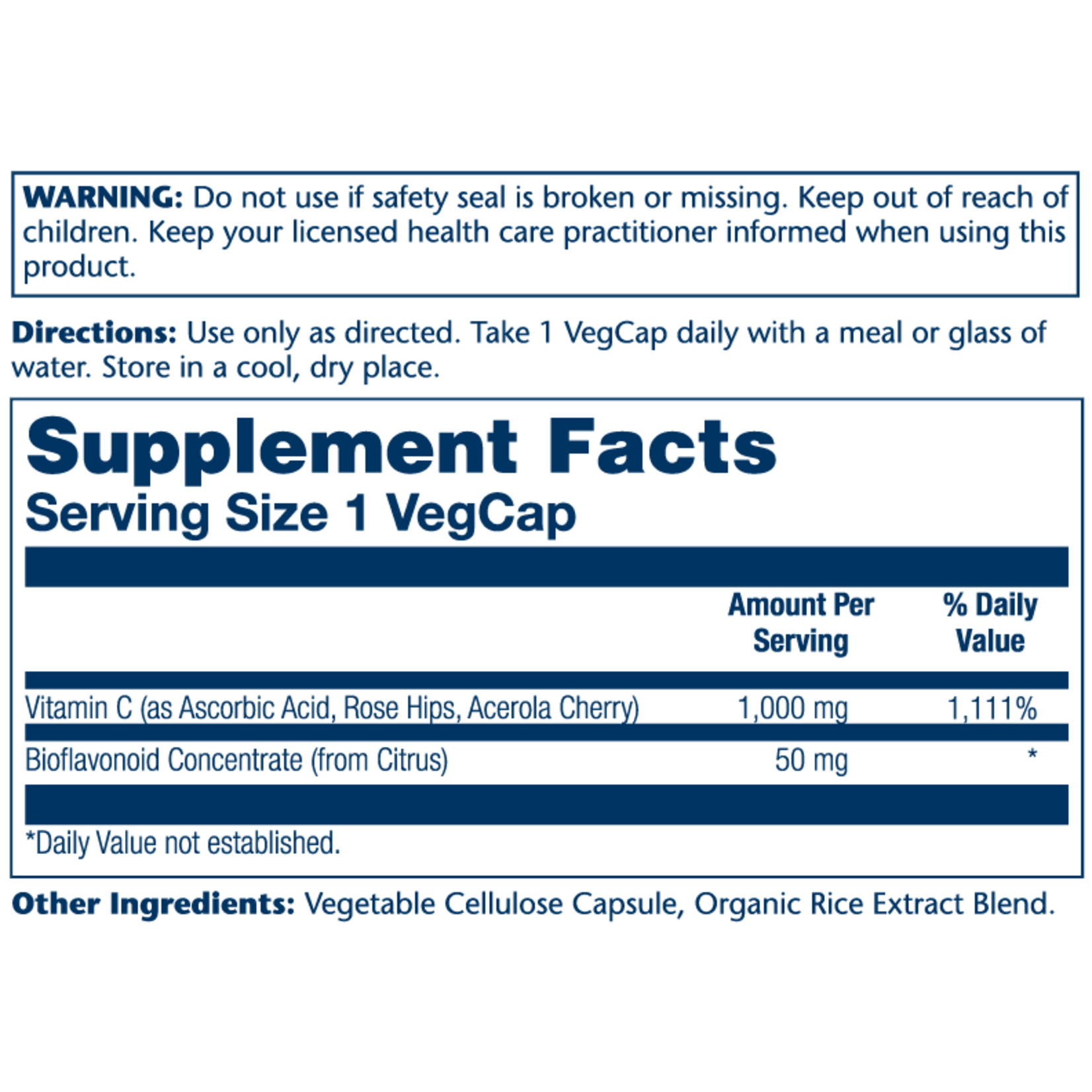 Solaray Solaray - Vitamin C With Bioflavonoid Concentrate 1000 mg - 100 Capsules