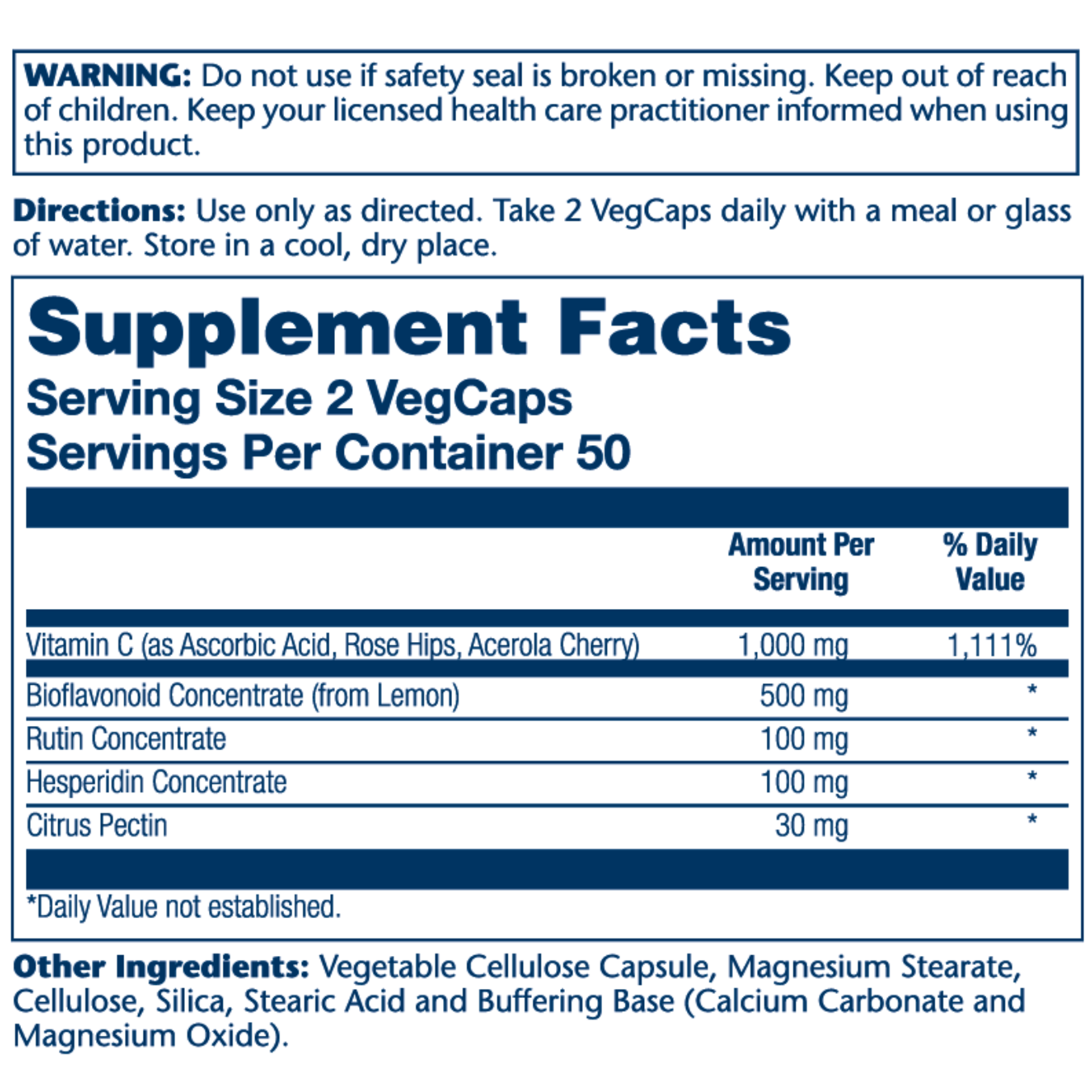 Solaray Solaray - Vit C w Bioflavonoid 500mg - 100 Vegcaps