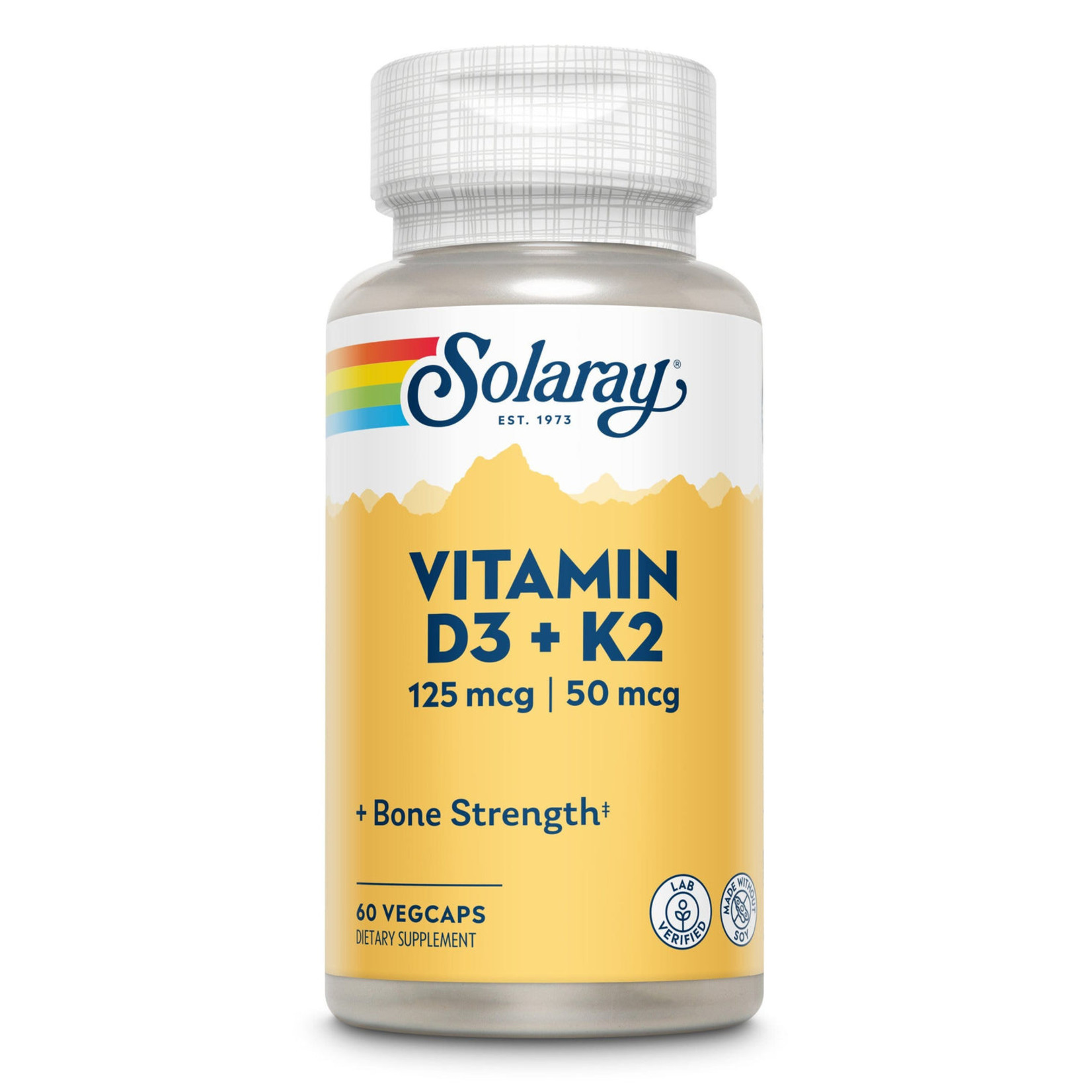 Solaray Solaray - Vitamin D3 + K2 Soy Free - 60 Veg Capsules