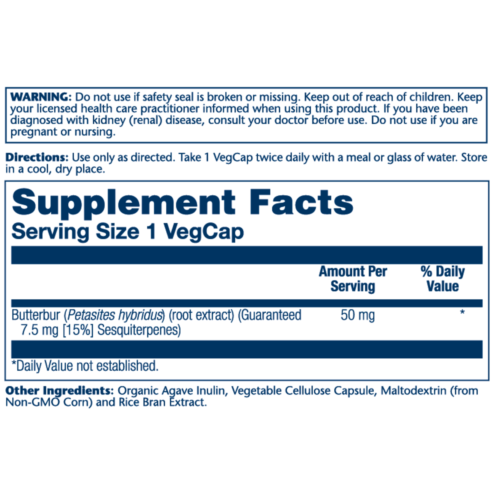 Solaray Solaray - Butterbur Root Extract 50 mg - 60 count