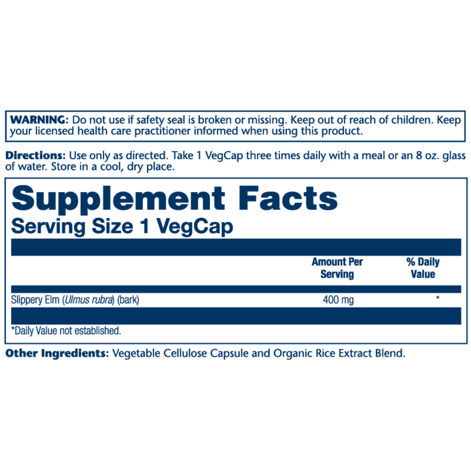 Solaray Solaray - Slippery Elm Bark - 100 Capsules