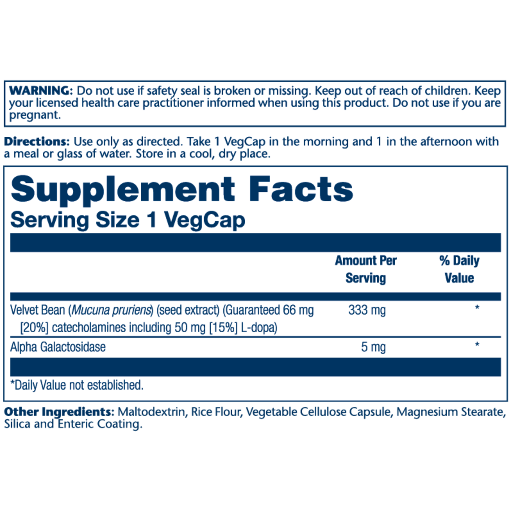 Solaray Solaray - Dopa Bean - 60 Capsules