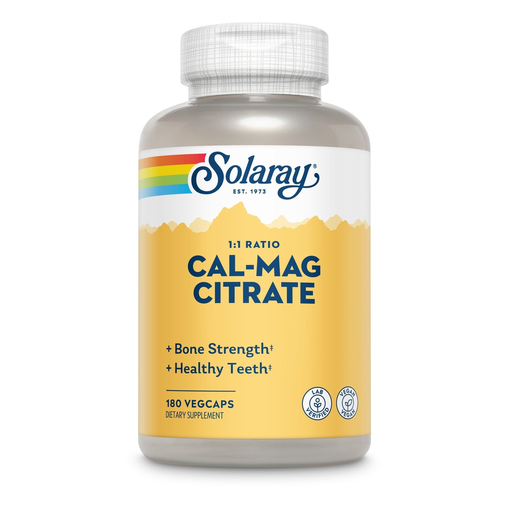 Solaray Solaray - Cal-Mag Citrate 1:1 Ratio High Potency - 180 Capsules