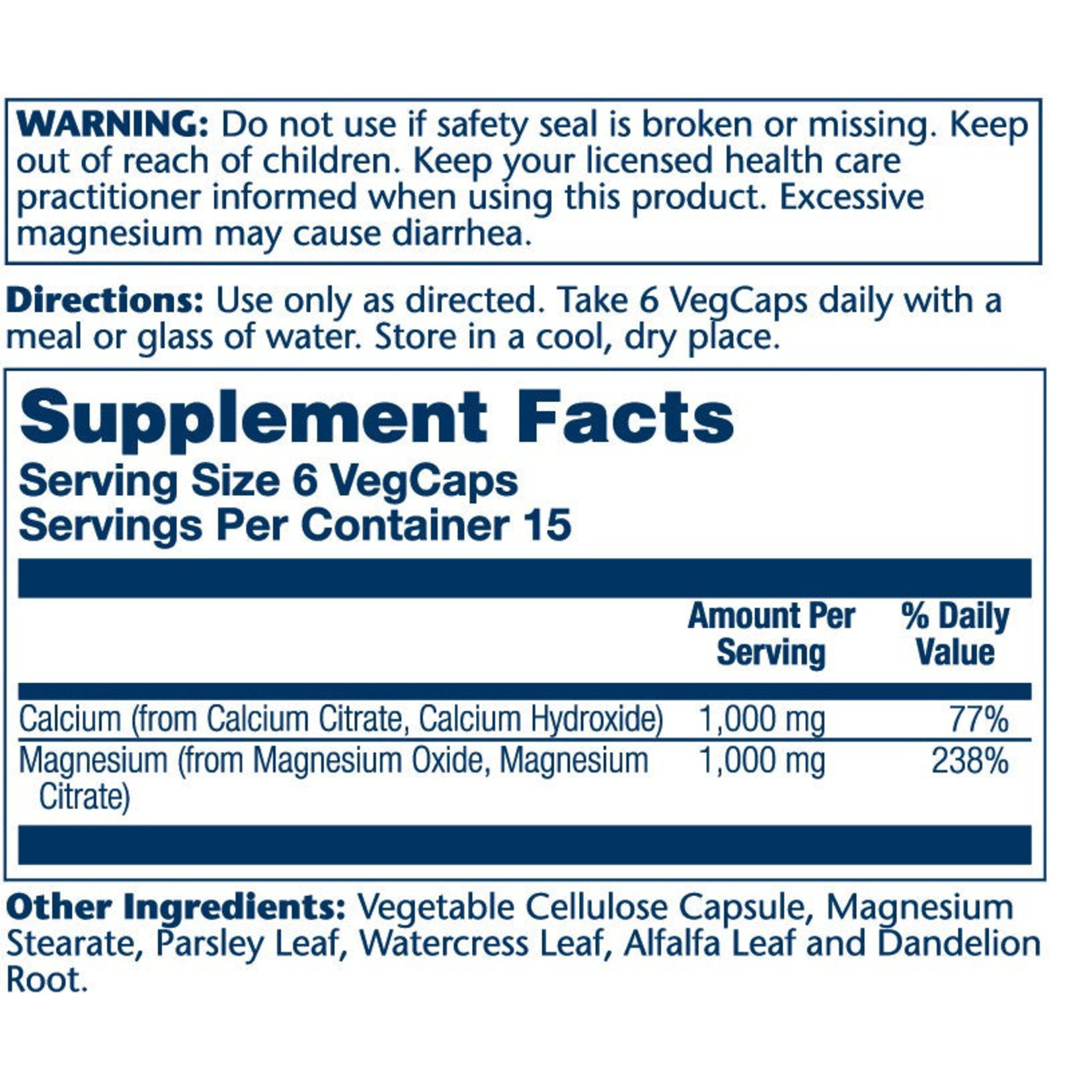 Solaray Solaray - Cal-Mag Citrate 1:1 Ratio High Potency - 180 Capsules