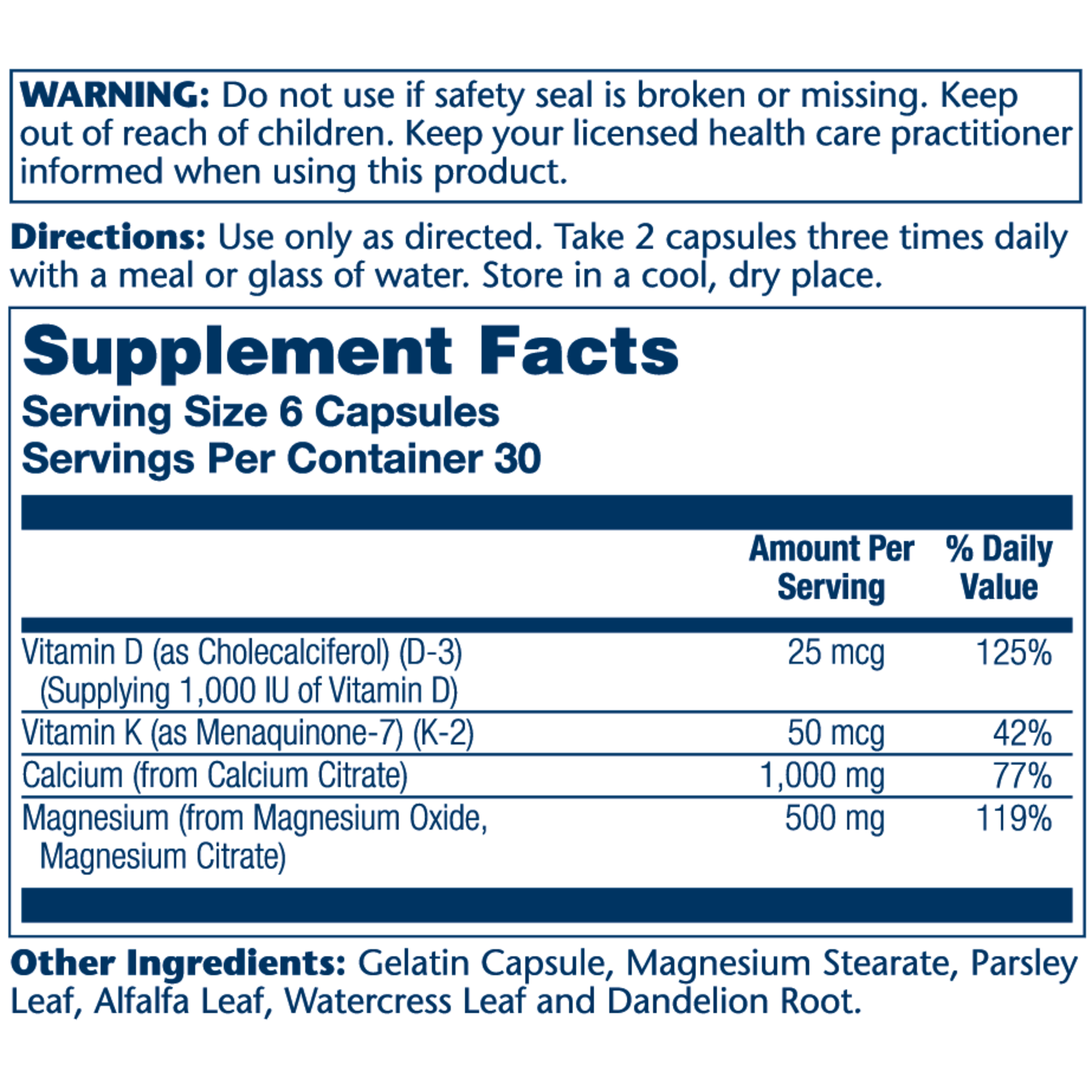 Solaray Solaray - Cal-Mag Citrate Plus D3 K2 - 180 Capsules