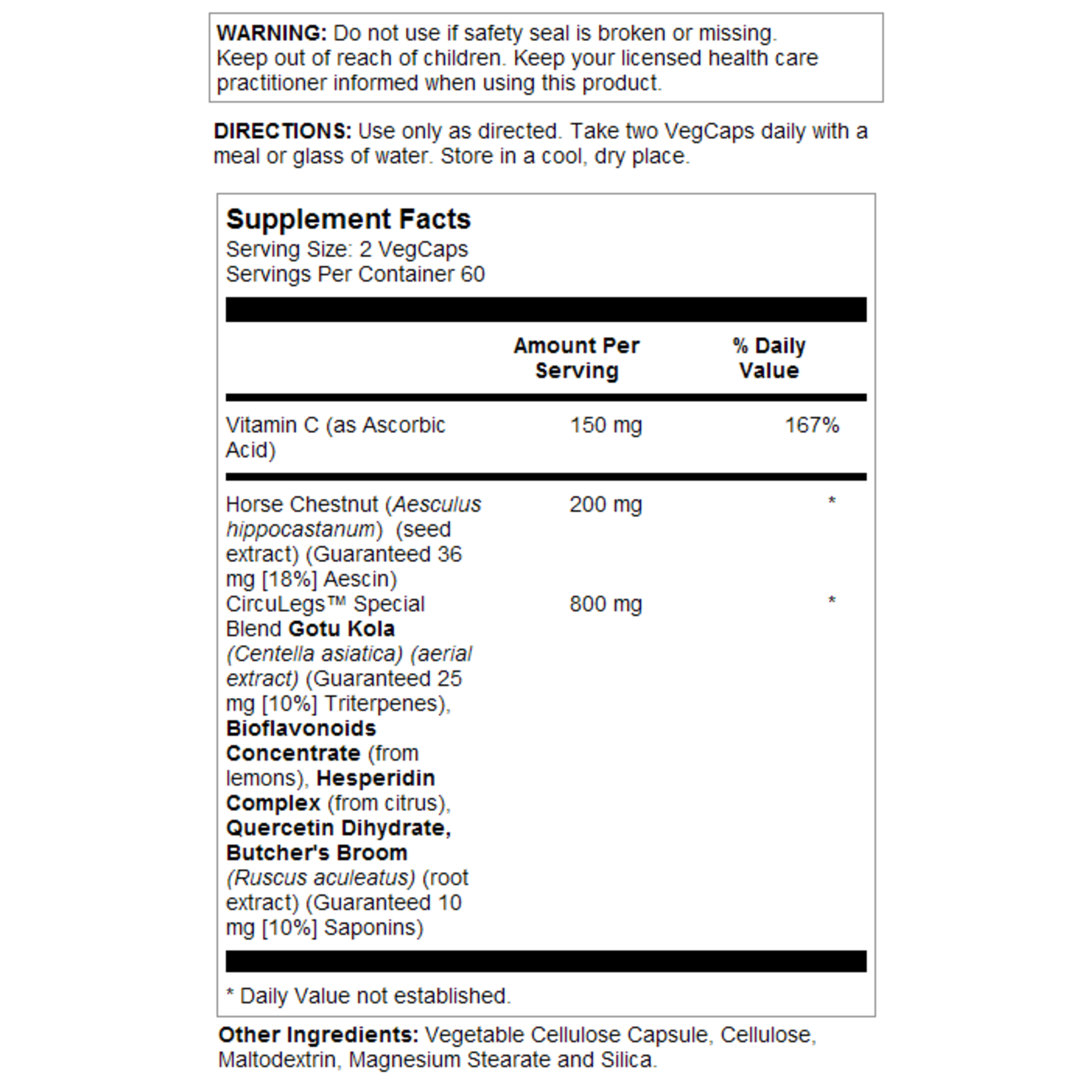 Solaray Solaray - Circulegs - 60 count