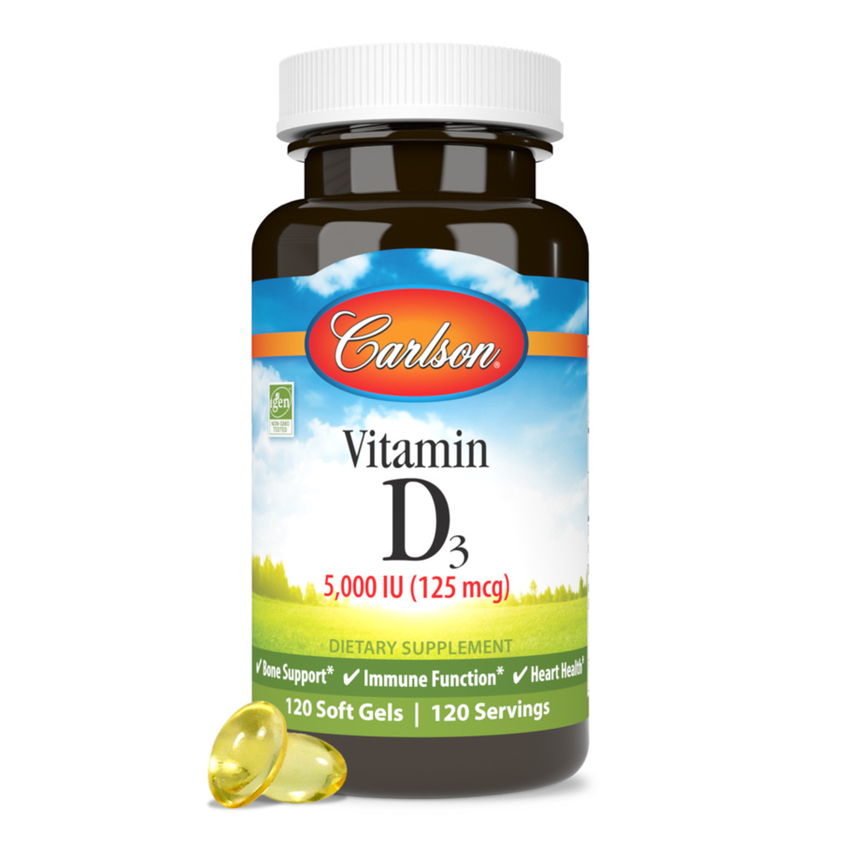 Carlson Carlson - Vitamin D3 5000 IU - 120 Softgels