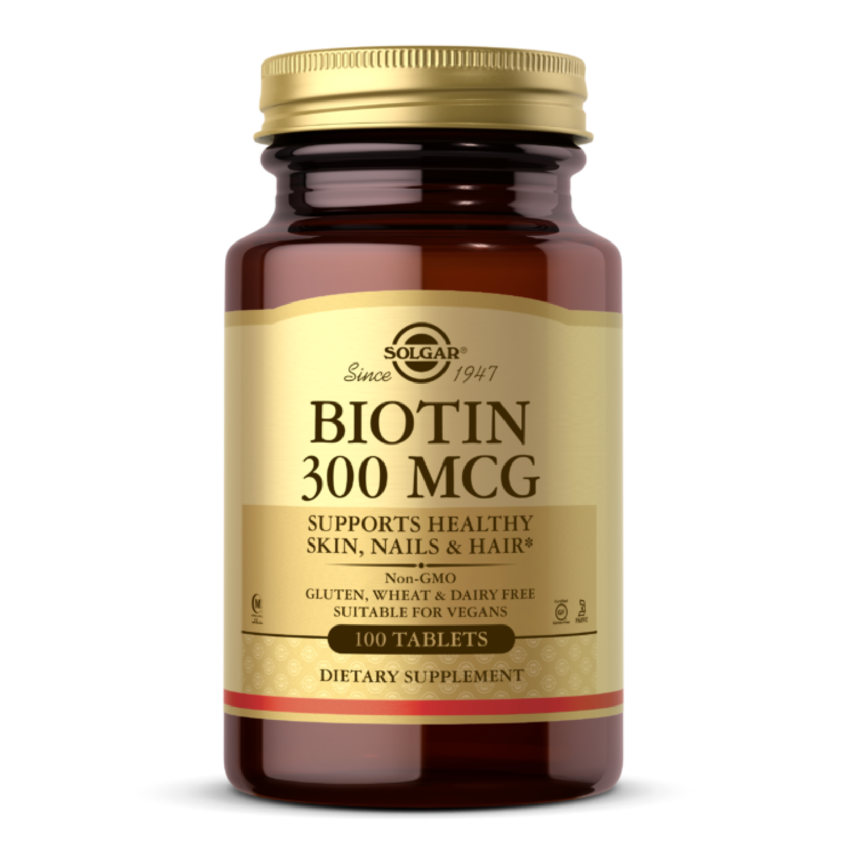Solgar Solgar - Biotin 300 mcg Tablets - 100 Capsules