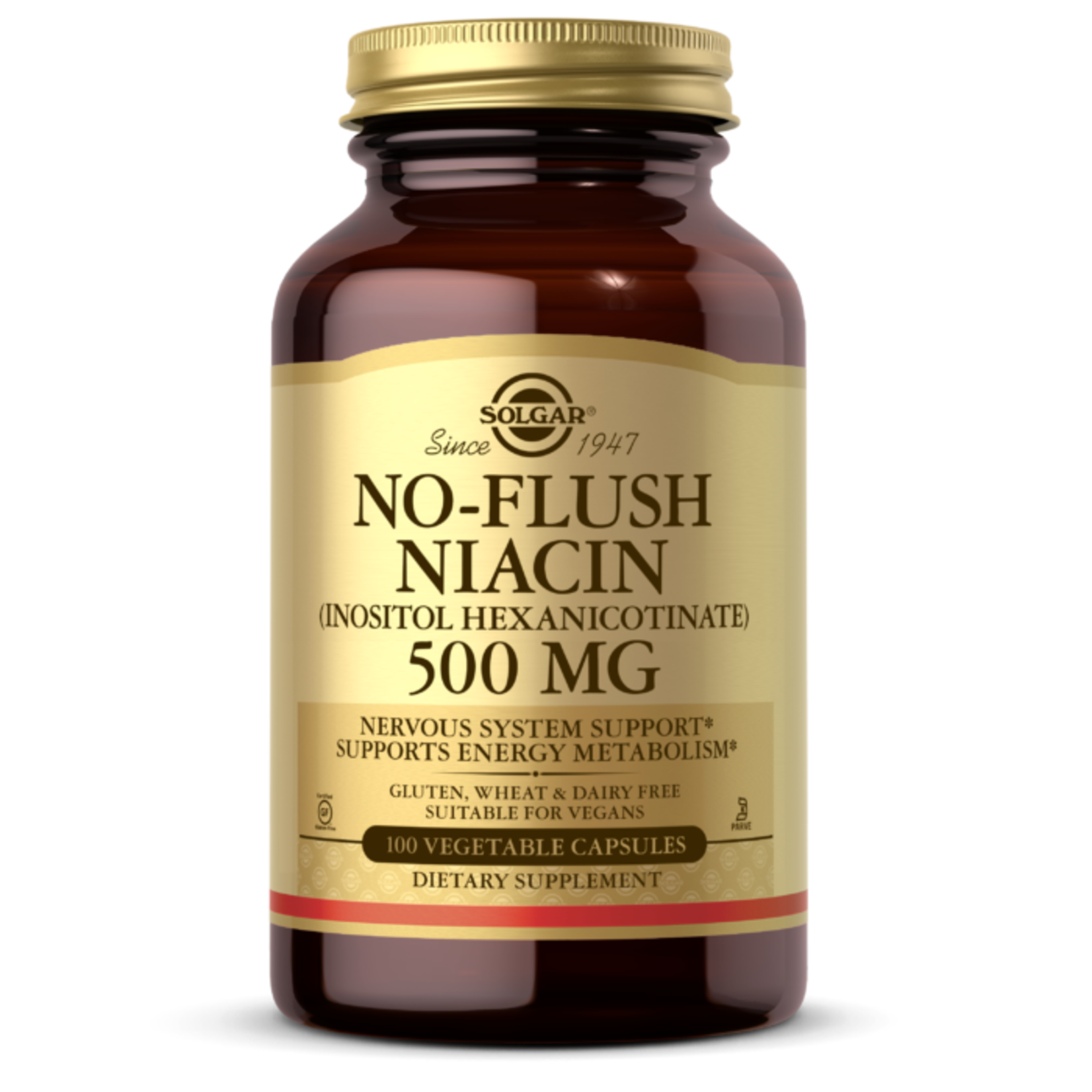 Solgar Solgar - No-Flush Niacin 500 mg - 100 Veg Capsules