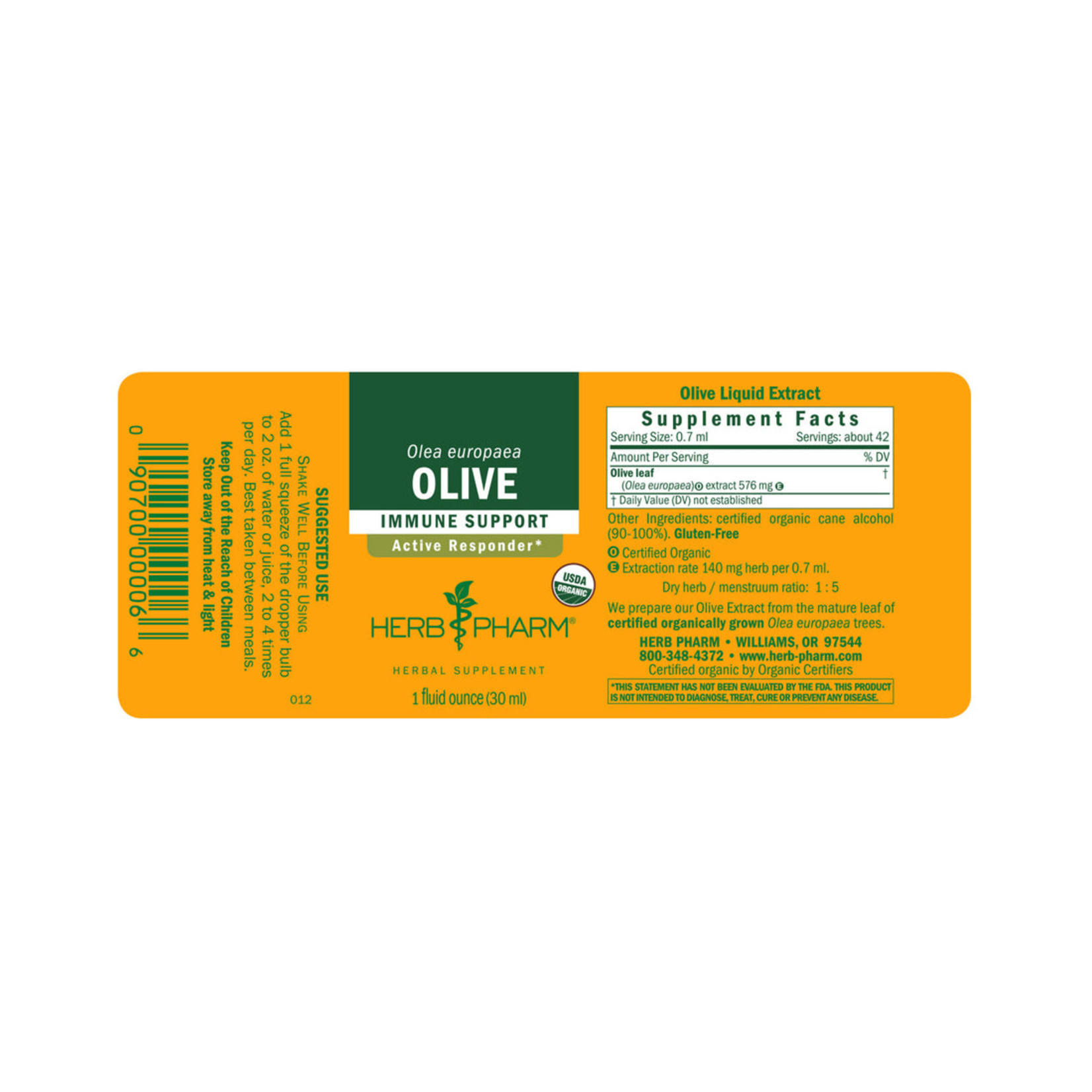 Herb Pharm Herb Pharm - Olive Leaf Ext Ogc - 1 oz