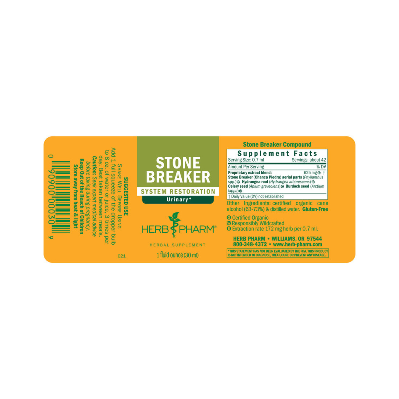 Herb Pharm Herb Pharm - Stone Breaker Urinary Restoration - 1 oz