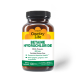 Country Life Betaine Hydrochloride 600 mg - 100 Tablets