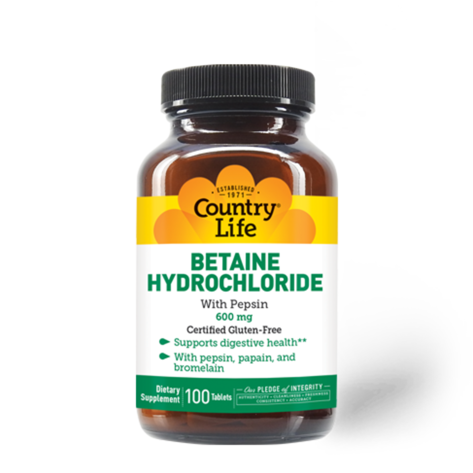 Country Life Country Life - Betaine Hydrochloride 600 mg - 100 Tablets