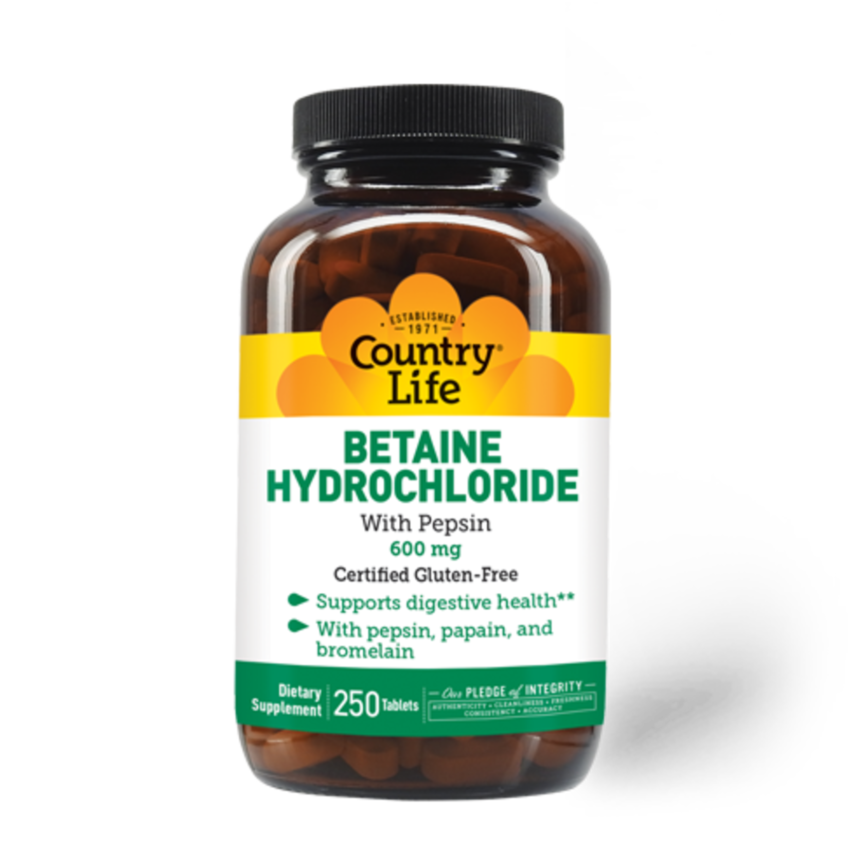 Country Life Country Life - Betaine Hydrochloride 600 mg - 250 Tablets
