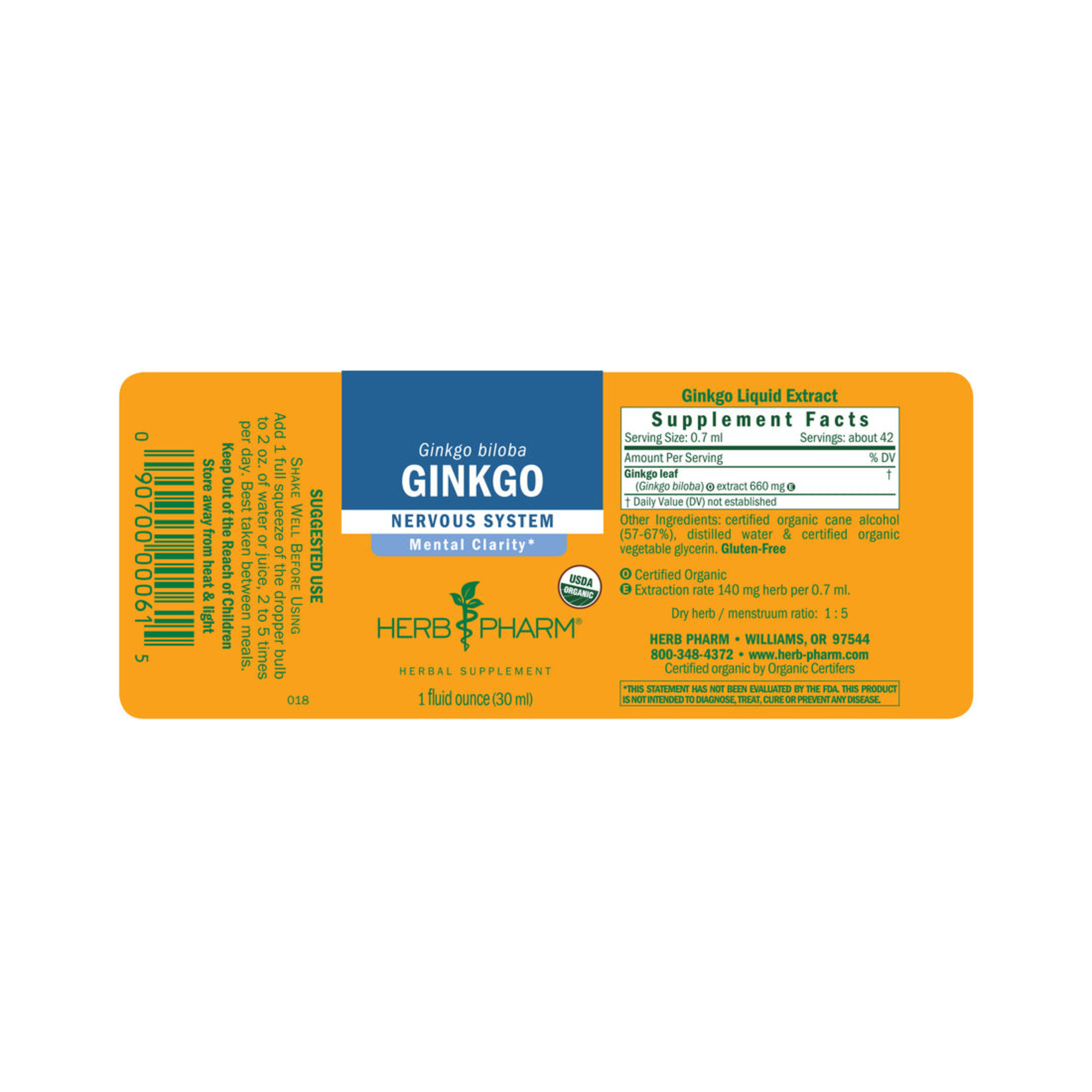 Herb Pharm Herb Pharm - Ginkgo Nervous System - 1 oz