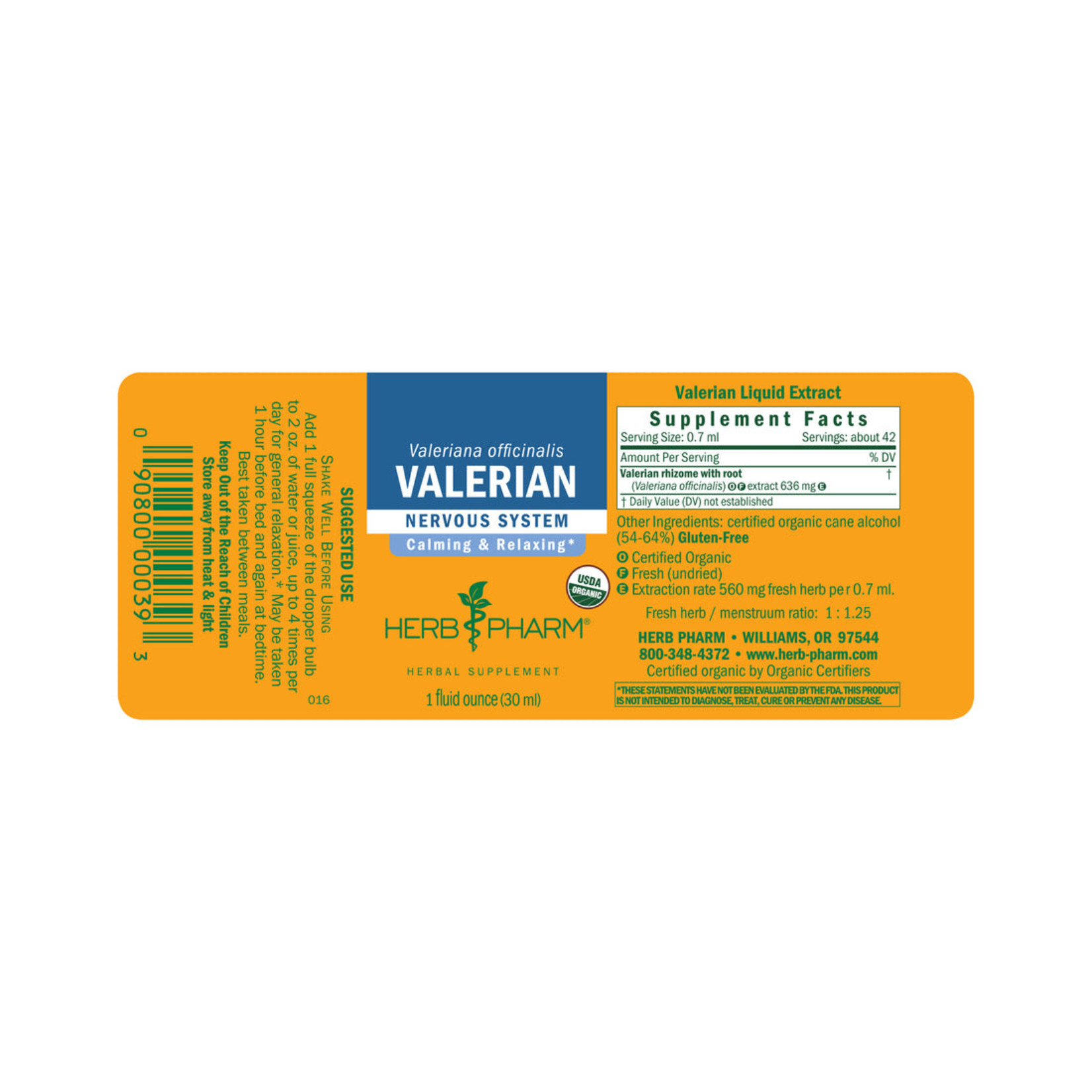 Herb Pharm Herb Pharm - Valerian Extract - 1 oz