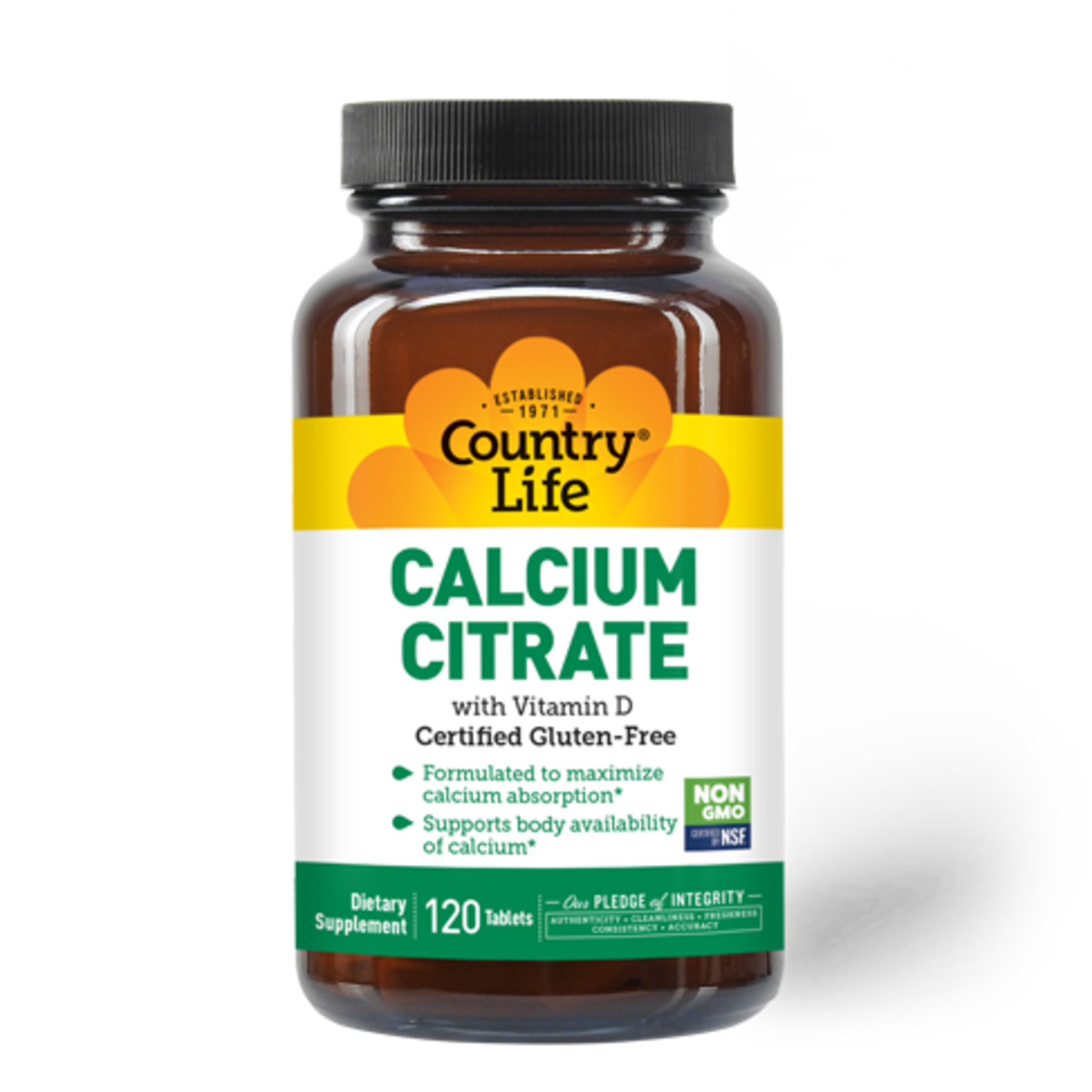 Country Life Country Life - Calcium Citrate With Vitamin D - 120 Tablets
