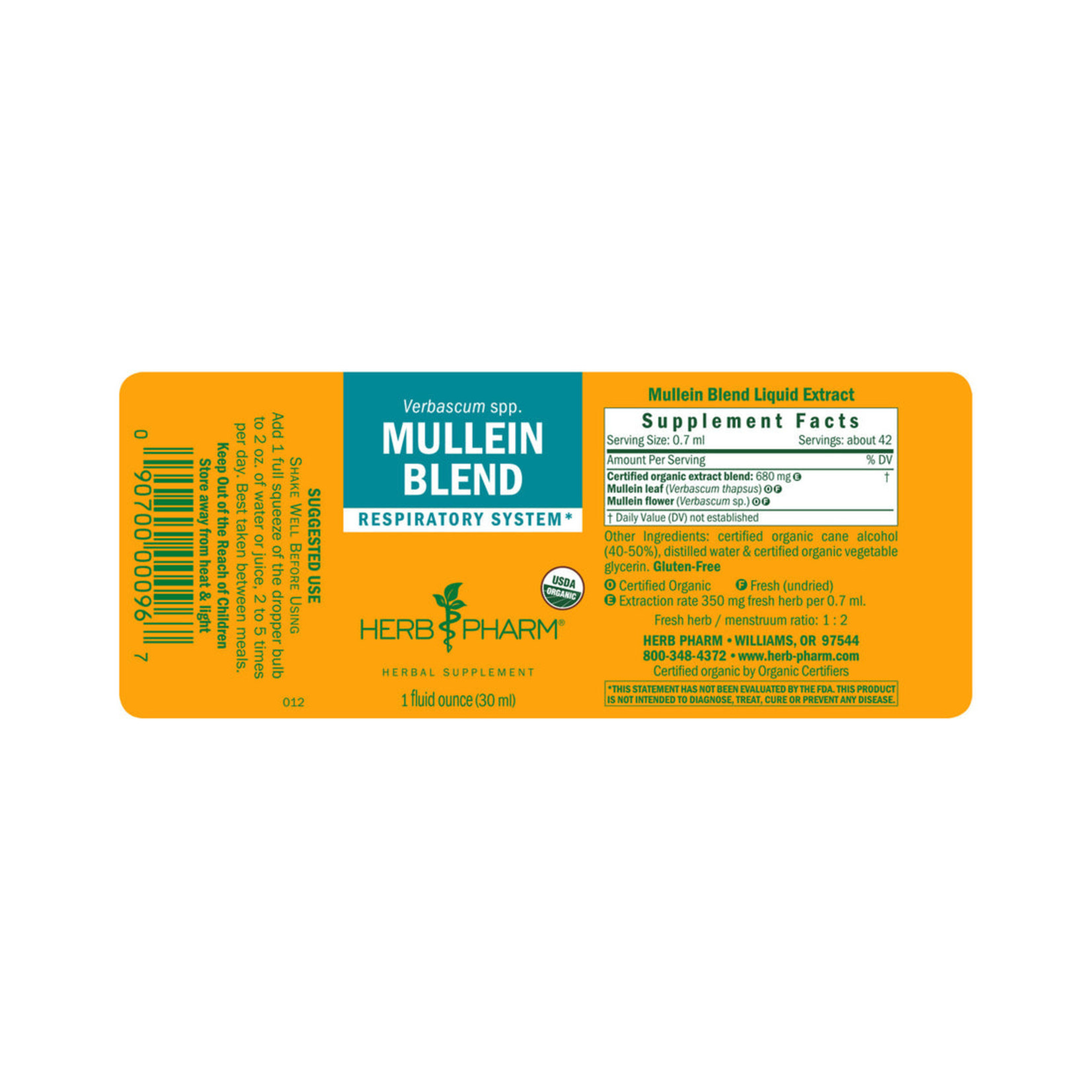 Herb Pharm Herb Pharm - Mullein Extract - 1 oz