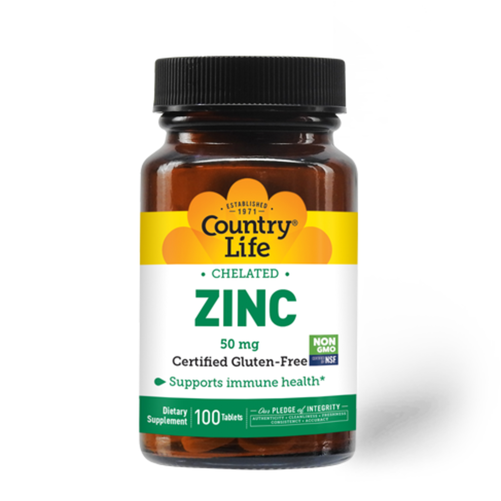 Country Life Country Life - Chelated Zinc 50 mg - 100 Tablets