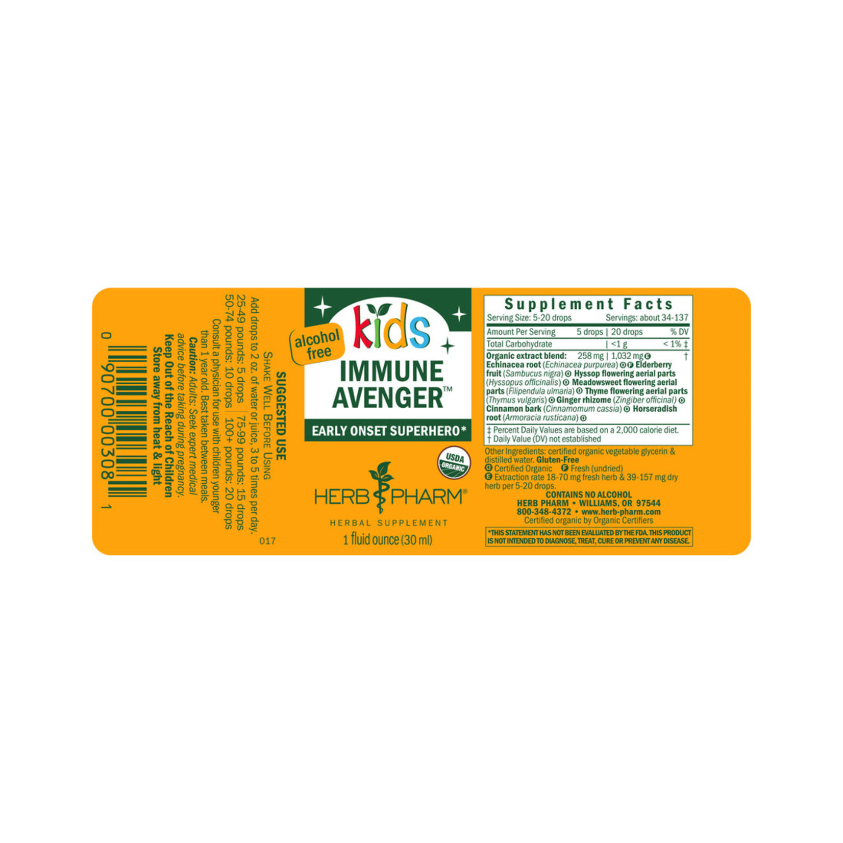 Herb Pharm Herb Pharm - Kids Immune Avenger - 1 oz