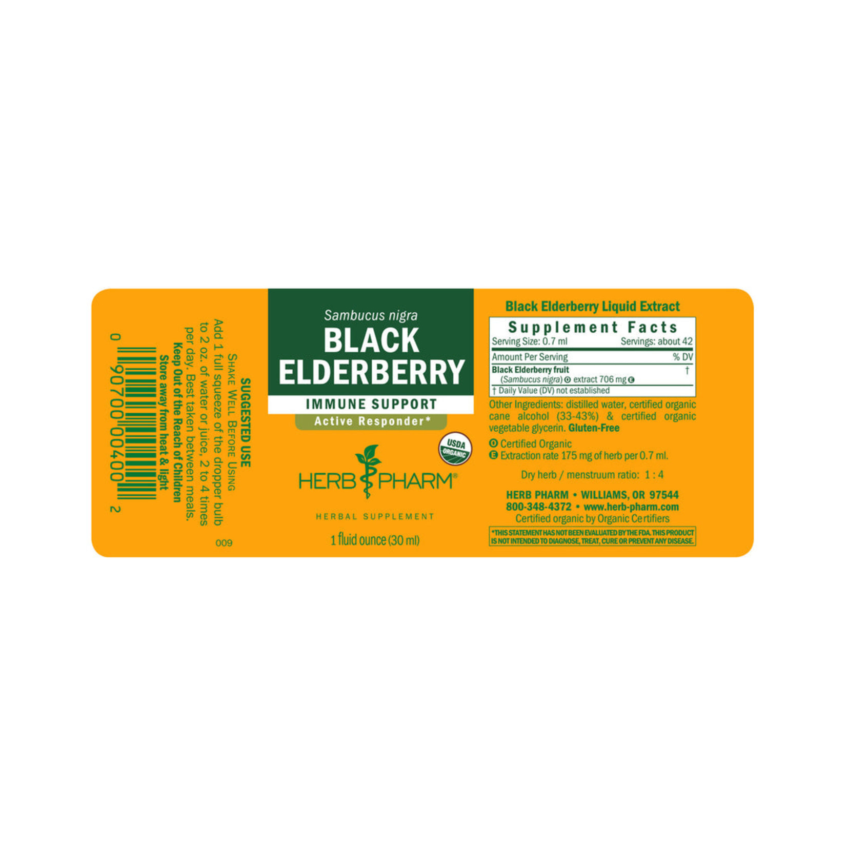 Herb Pharm Herb Pharm - Black Elderberry Glycerite - 1 oz