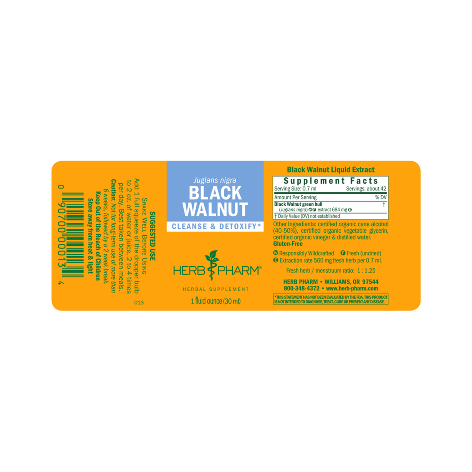 Herb Pharm Herb Pharm - Black Walnut Cleanse & Detoxify - 1 oz