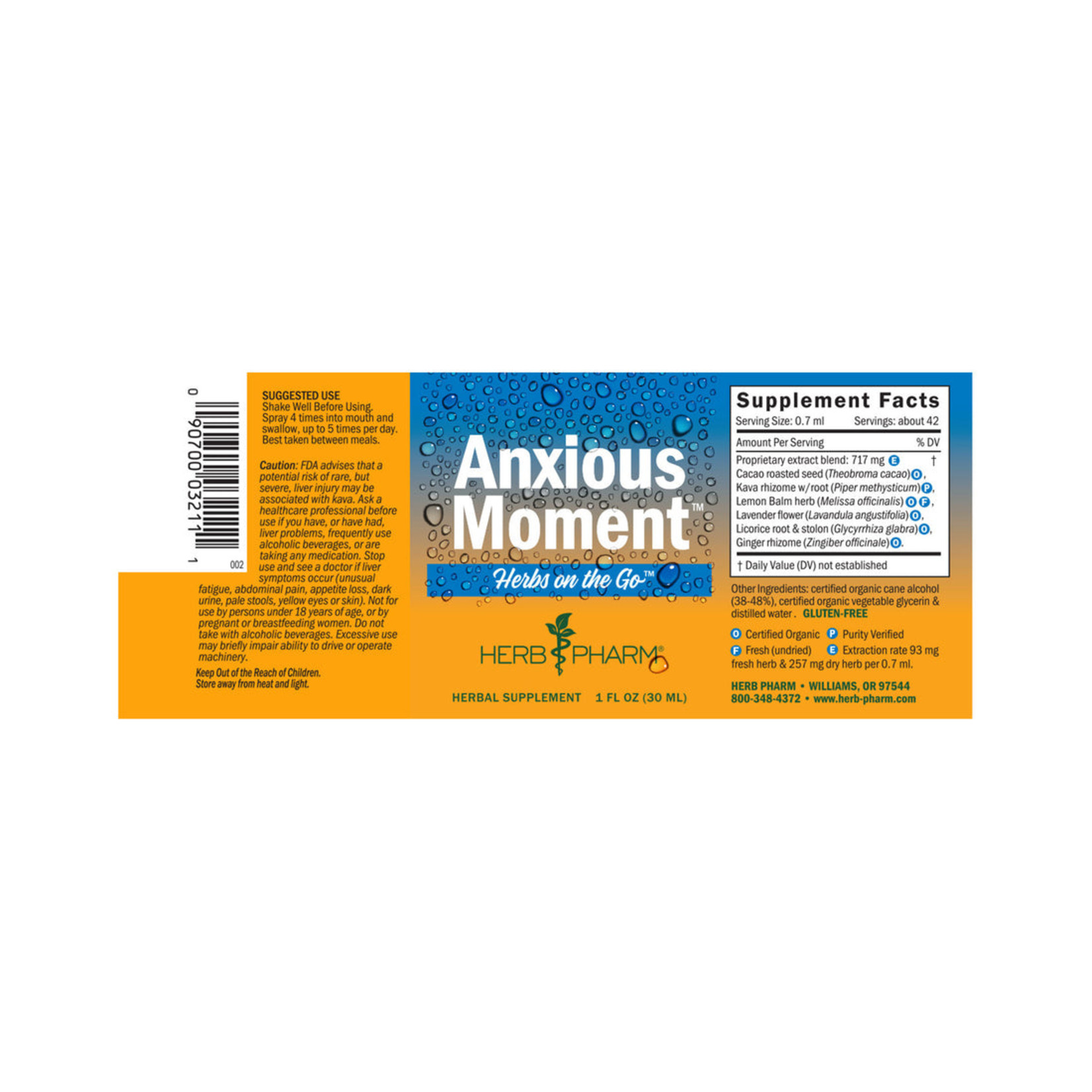 Herb Pharm Herb Pharm - Relaxing Moment Herbal Spray - 1 oz