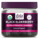 Gaia Herbs Black Elderberry Gummies Extra Strength - 80 Gummies