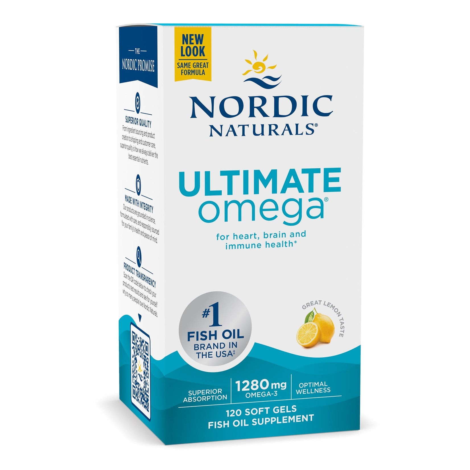 Nordic Naturals Nordic Naturals - Ultimate Omega Lemon 1280 mg - 120 Count