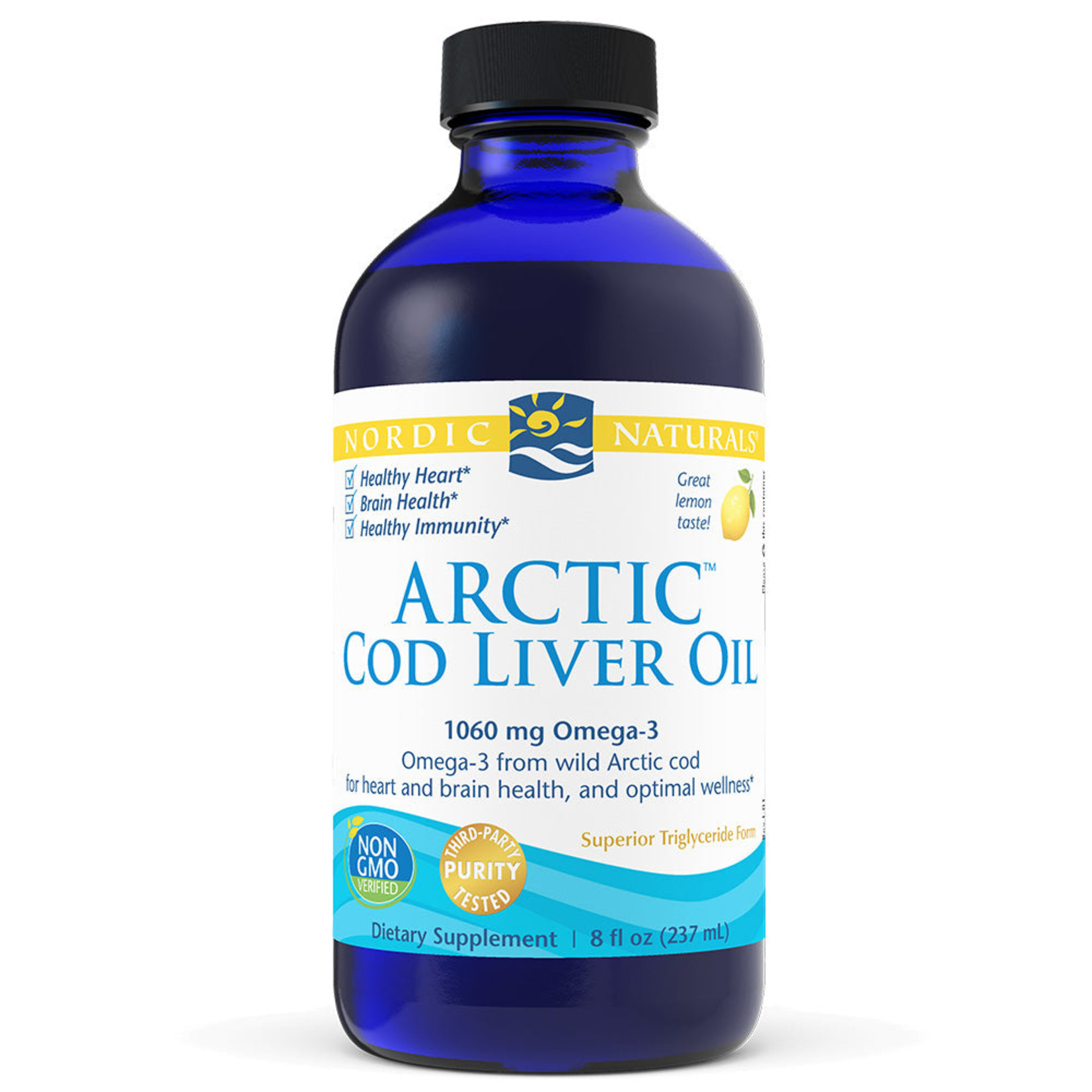 Nordic Naturals Nordic Naturals - Arctic Cod Liver Oil Lemon - 8 oz