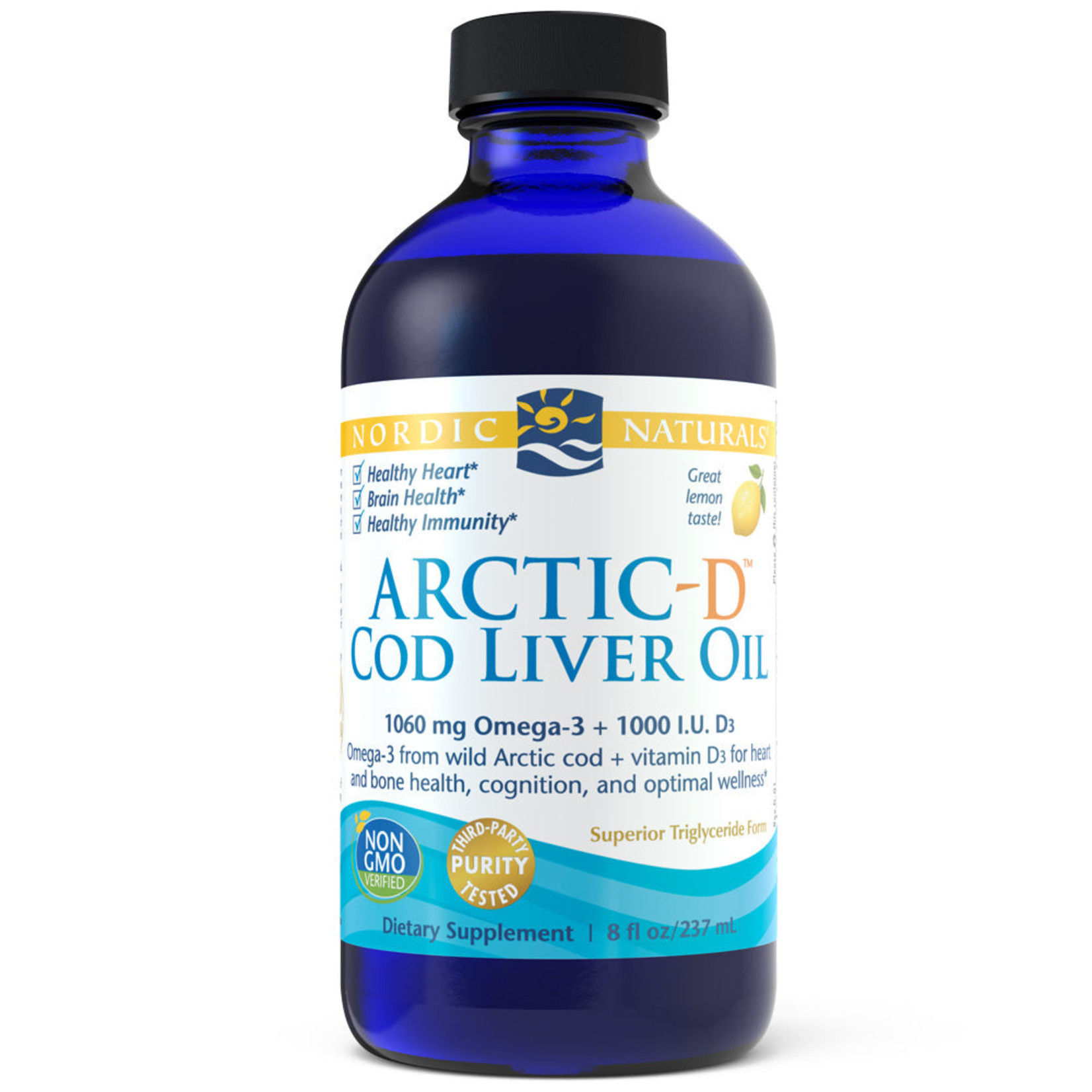Nordic Naturals Nordic Naturals - Arctic-D Cod Liver Oil Lemon - 8 oz