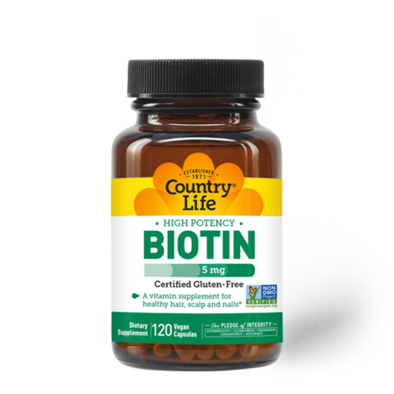 Country Life Country Life - High Potency Biotin 5 mg - 120 Veg Capsules