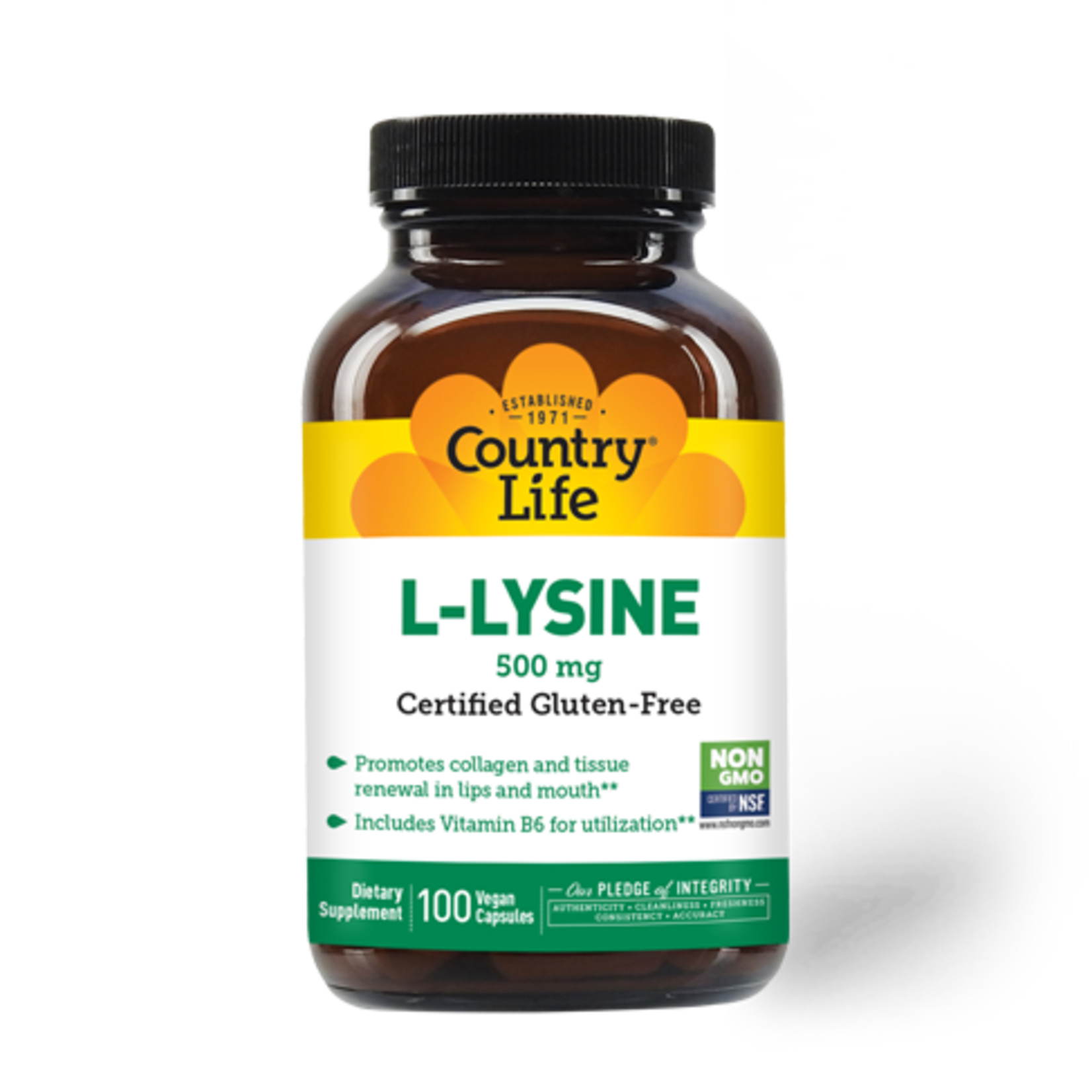 Country Life Country Life - Lysine 500 mg 100 Veg Capsulesapsules - 100 Capsules