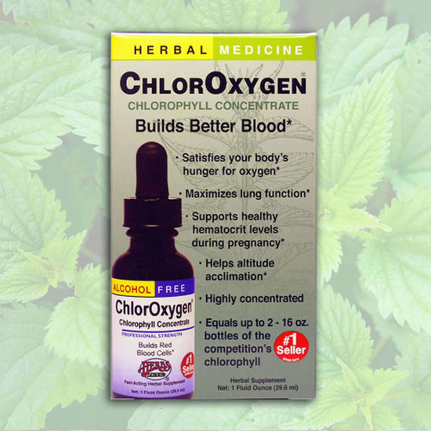 Herbs Etc Herbs Etc - Chloroxygen Chlorophyll Concentrate Alcohol Free - 1 oz