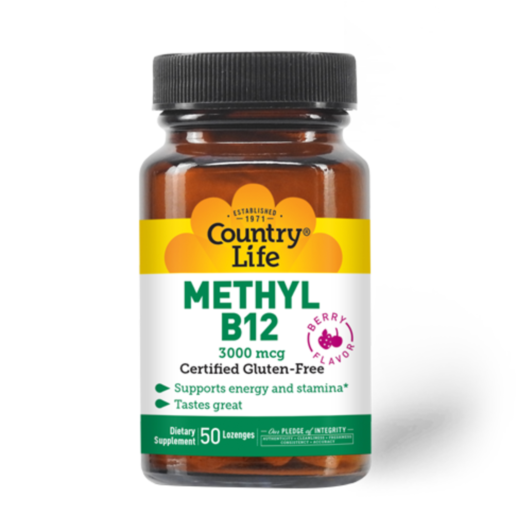 Country Life Country Life - Methyl B-12 Sublingual Berry 3000 mcg - 50 Lozenges