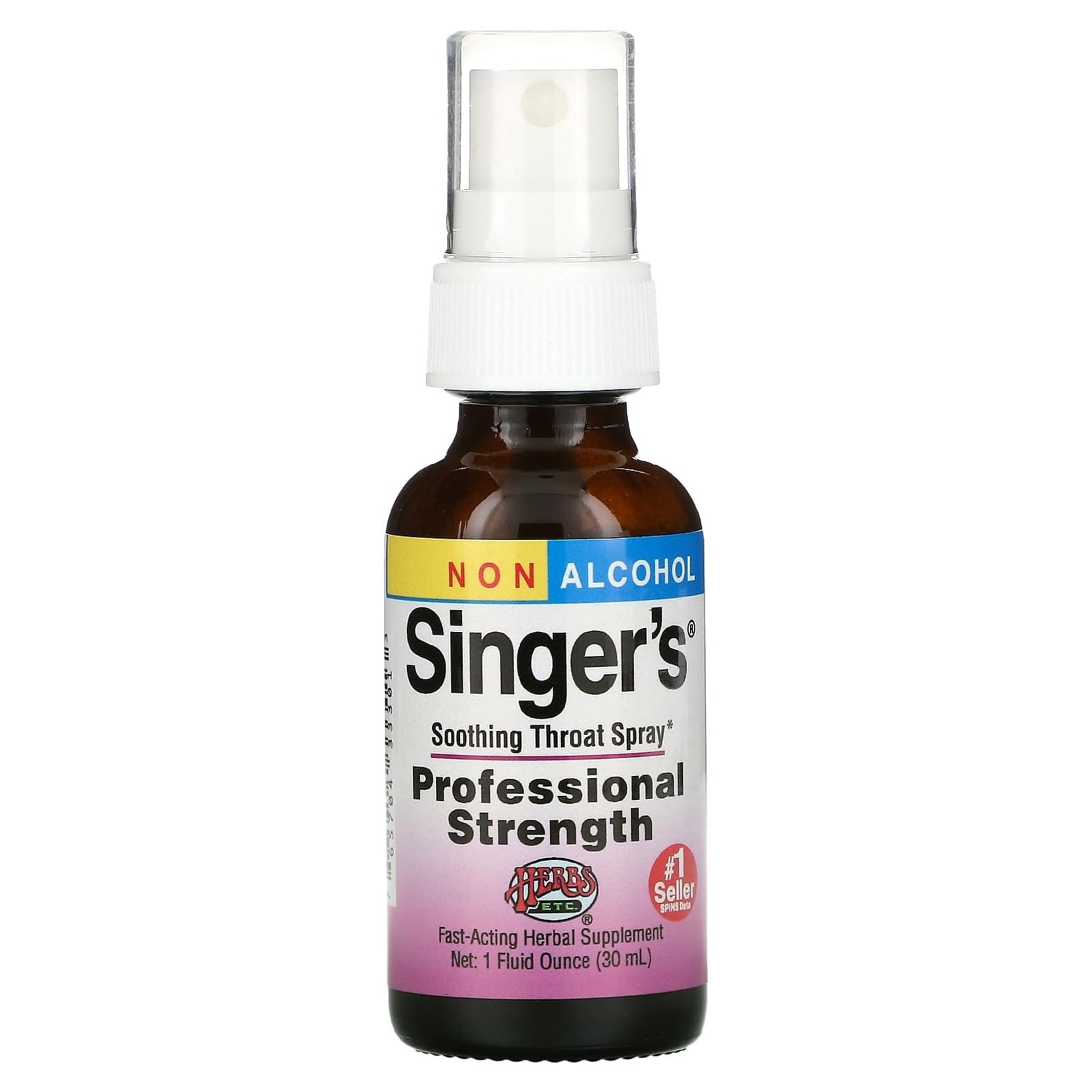 Herbs Etc Herbs Etc - Singer's Soothing Throat Spray Non Alcohol - 1 oz