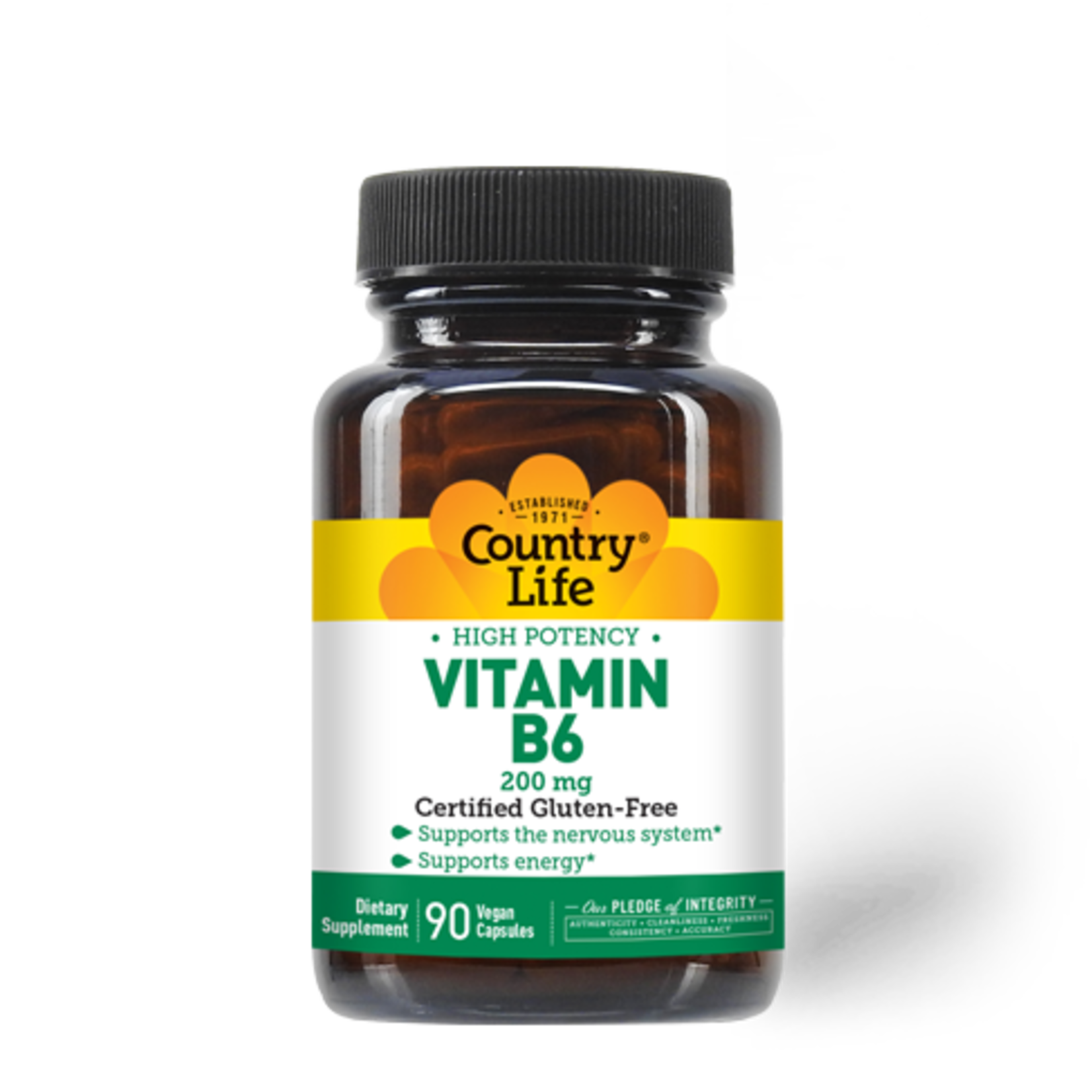 Country Life Country Life - Vitamin B-6 200 mg - 90 Veg Capsules