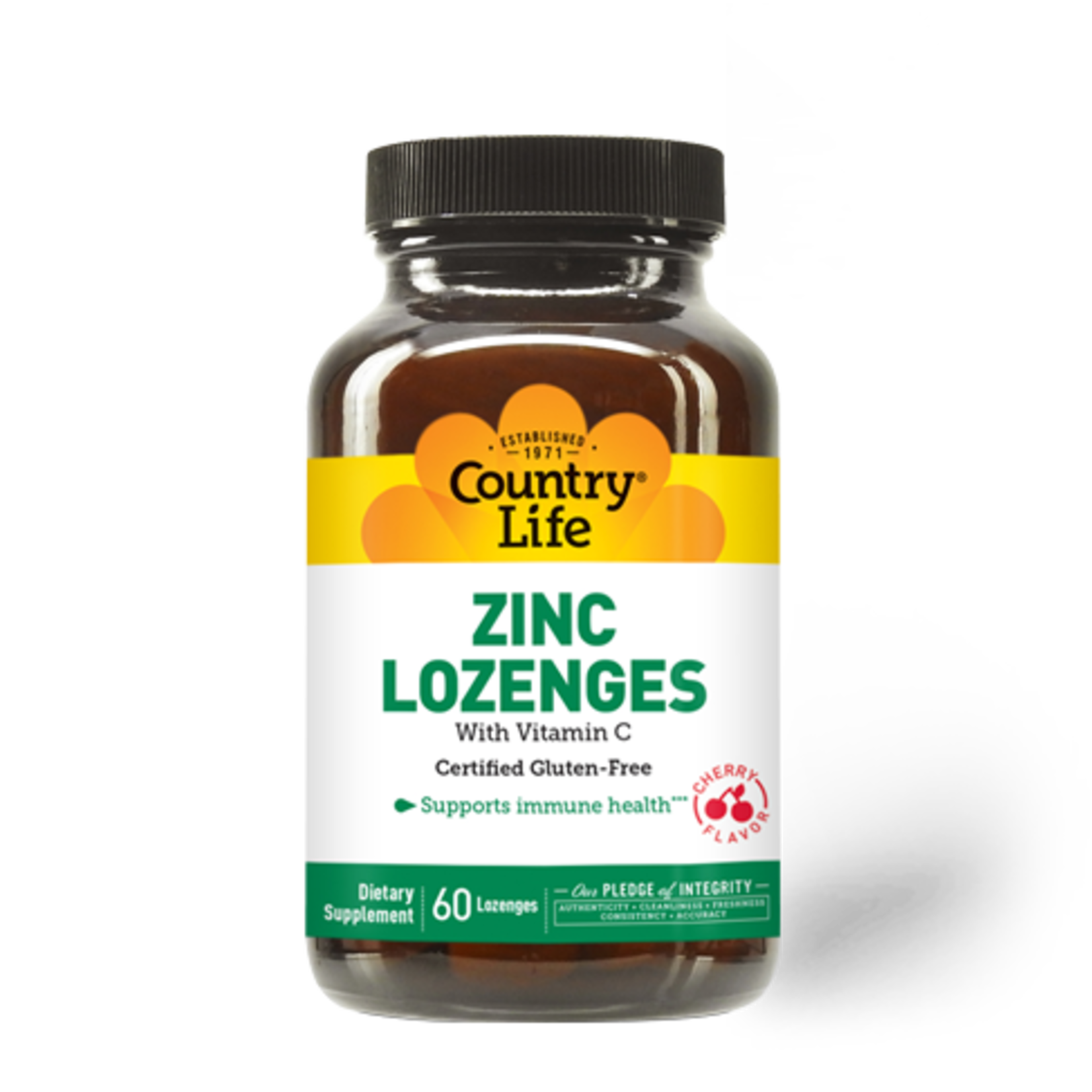 Country Life Country Life - Zinc Lozenges With Vitamin C Cherry - 60 Tablets