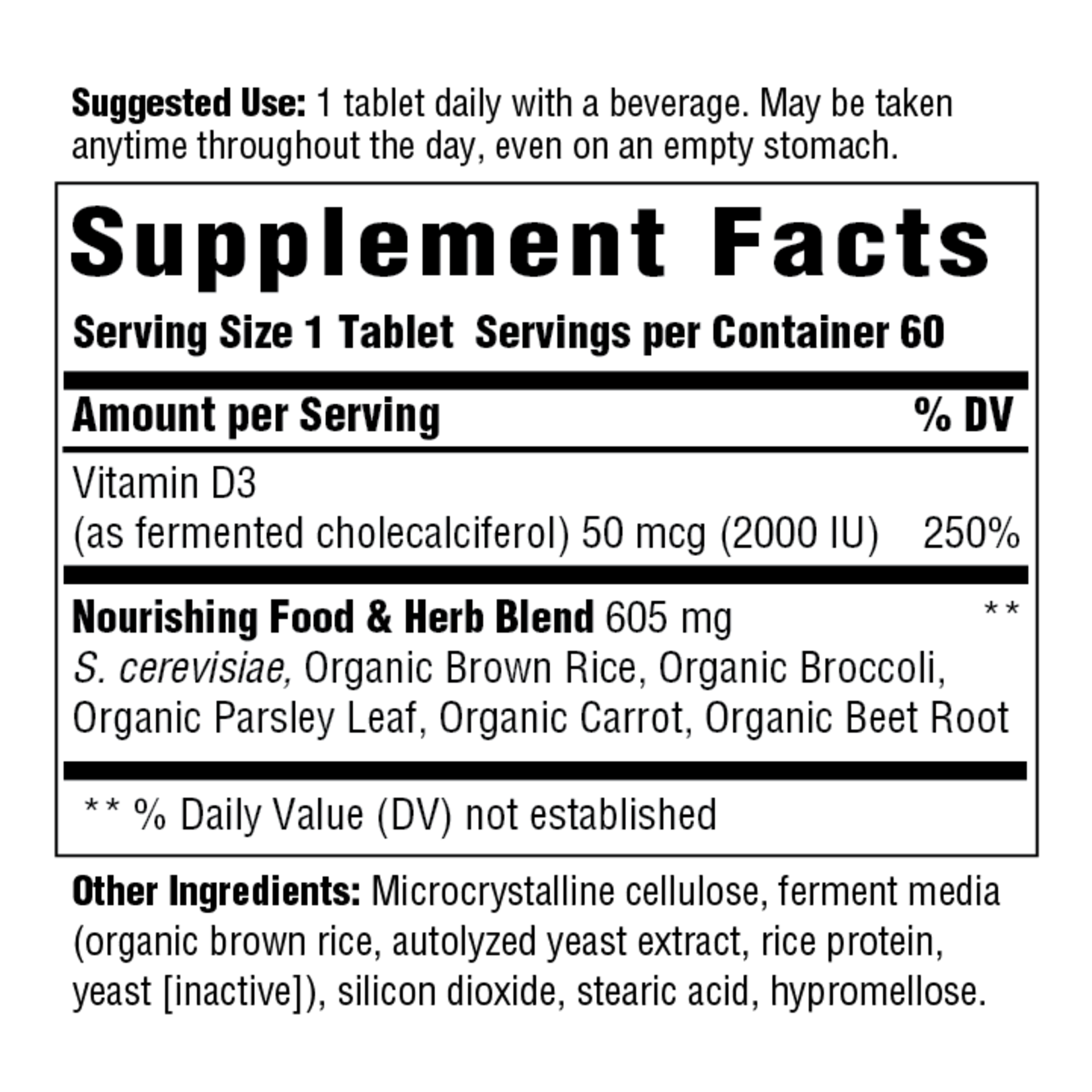 Megafood Megafood - Vitamin D3 2000 IU - 60 Tablets