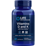 Life Extension Vitamin D W Sea-Iodine & Vitamin K2 - 60 Capsules